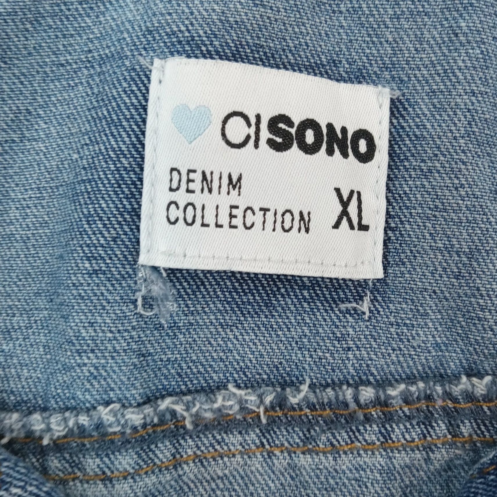 Vintage CI SONO Denim Jacket Womens XL Blue Casual Button Front Cropped Size XL / US 12-14 / IT 48-50 - 5 Thumbnail