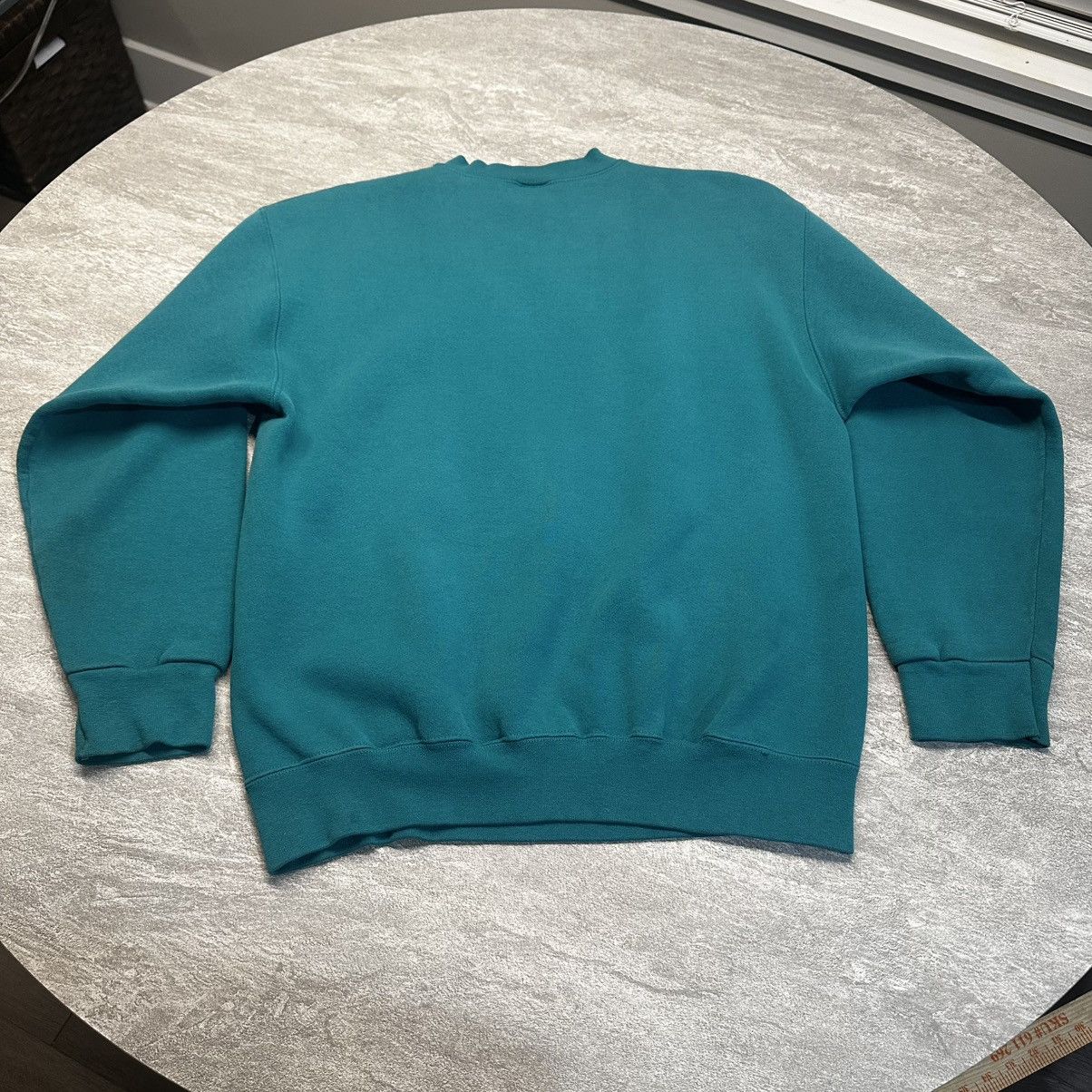 Tultex × Vintage Vintage Tultex Made in USA Crewneck Sweatshirt Blank Teal Size US L / EU 52-54 / 3 - 11 Thumbnail