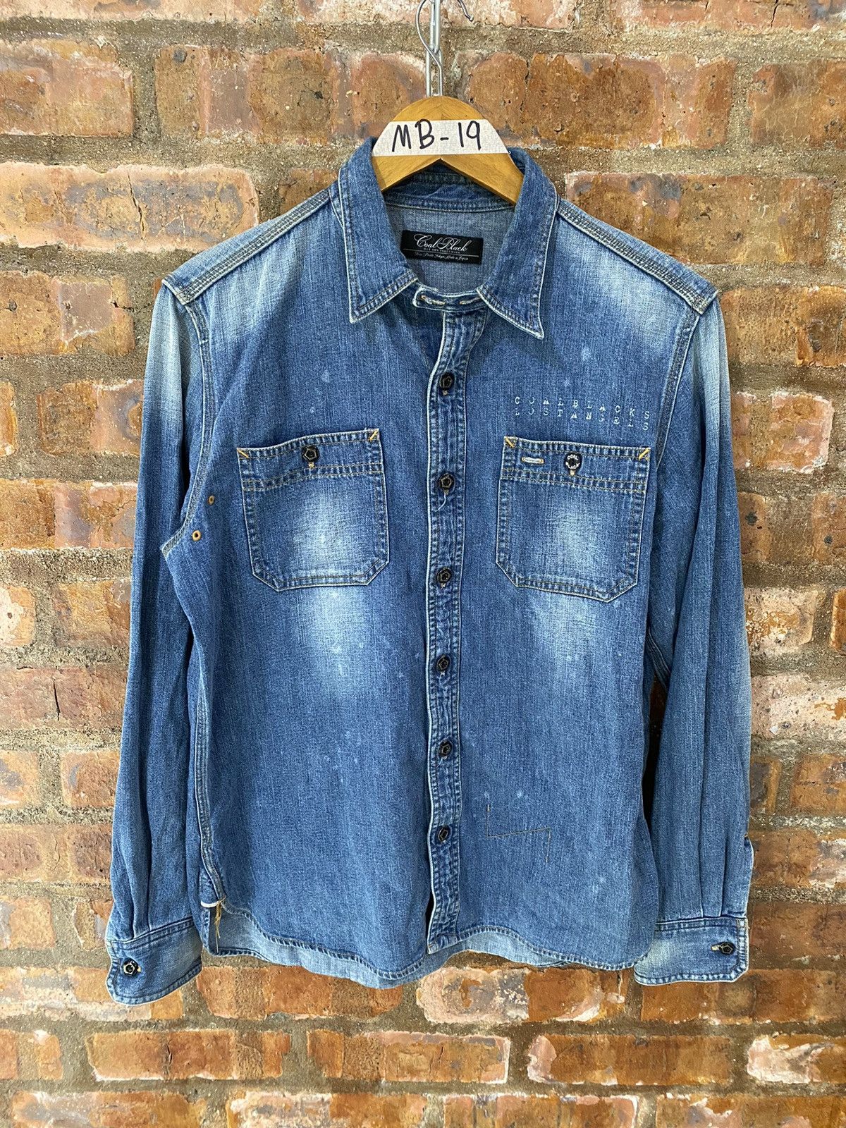 Mastermind Japan 2000s 🔥 Coal Black Los Angeles Rustic Faded Denim Distresse Size US M / EU 48-50 / 2 - 2 Thumbnail