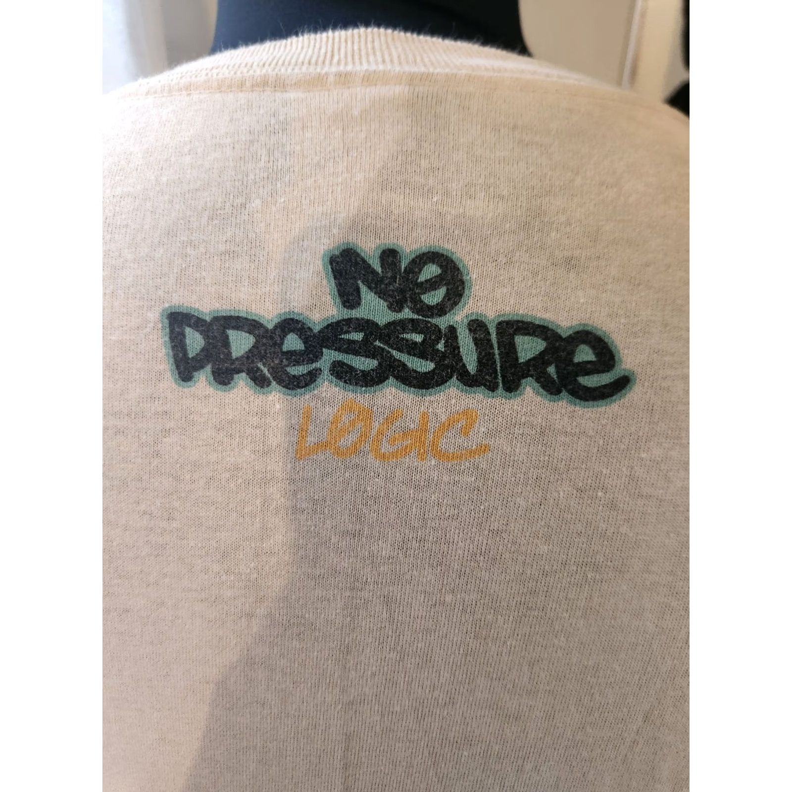 Gildan Logic No Pressure T-Shirt Beige Short Sleeve Double Sided XL Mens Size US XL / EU 56 / 4 - 3 Thumbnail