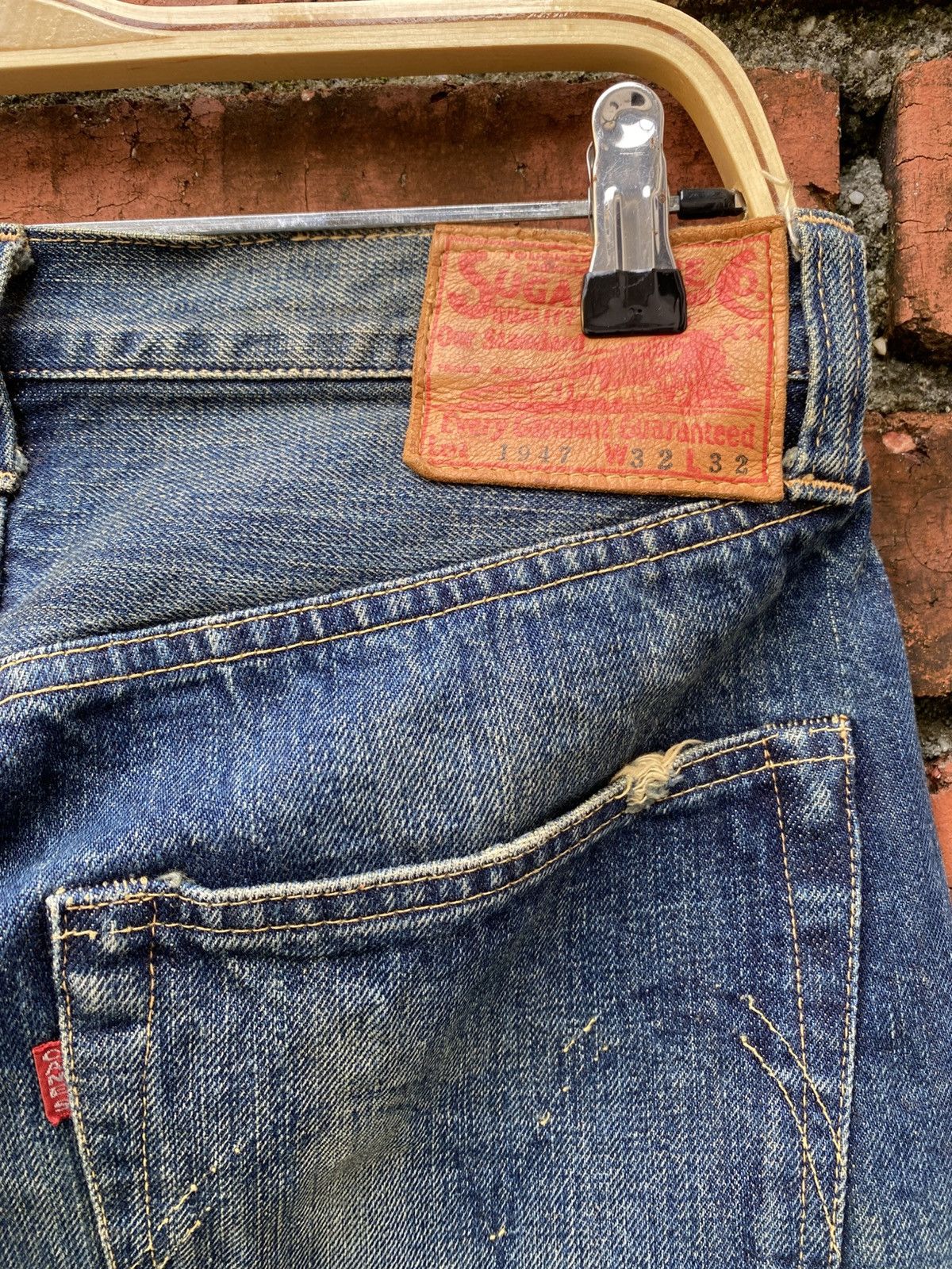 Sugar Cane W31x30 redline sugarcane distressed design denime Size US 31 - 4 Thumbnail