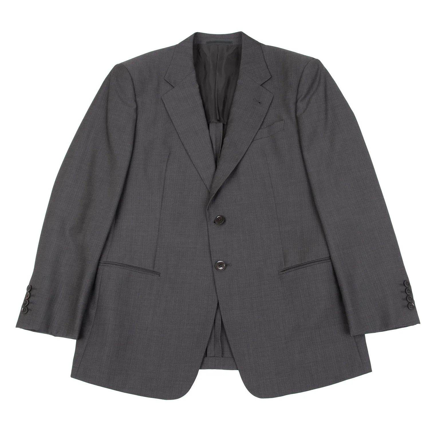Wool Shadow Stripe 3-Button Jacket in Gray Size 54