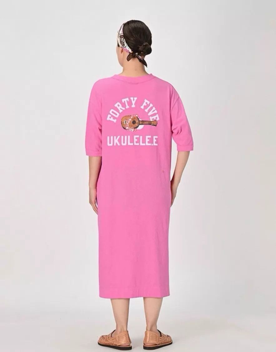 Other 45r Cotton Casual Ukulele Embroidery Dress Pink One Size Size ONE SIZE - 3 Thumbnail