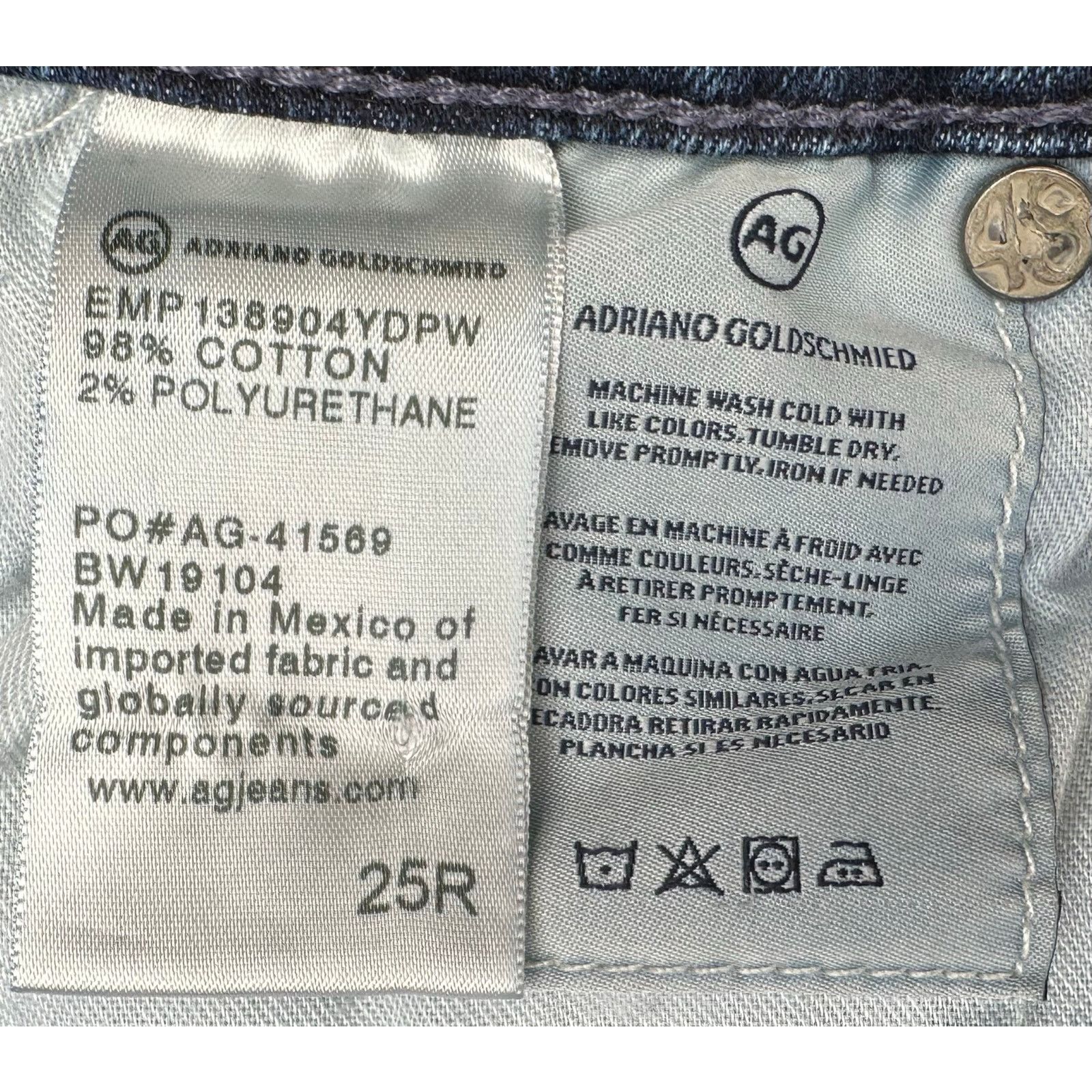 AG Jeans AG Adriano Goldschmied The Stilt Cigarette Jeans Dark Wash Size 25" / US 0 / IT 36 - 5 Thumbnail