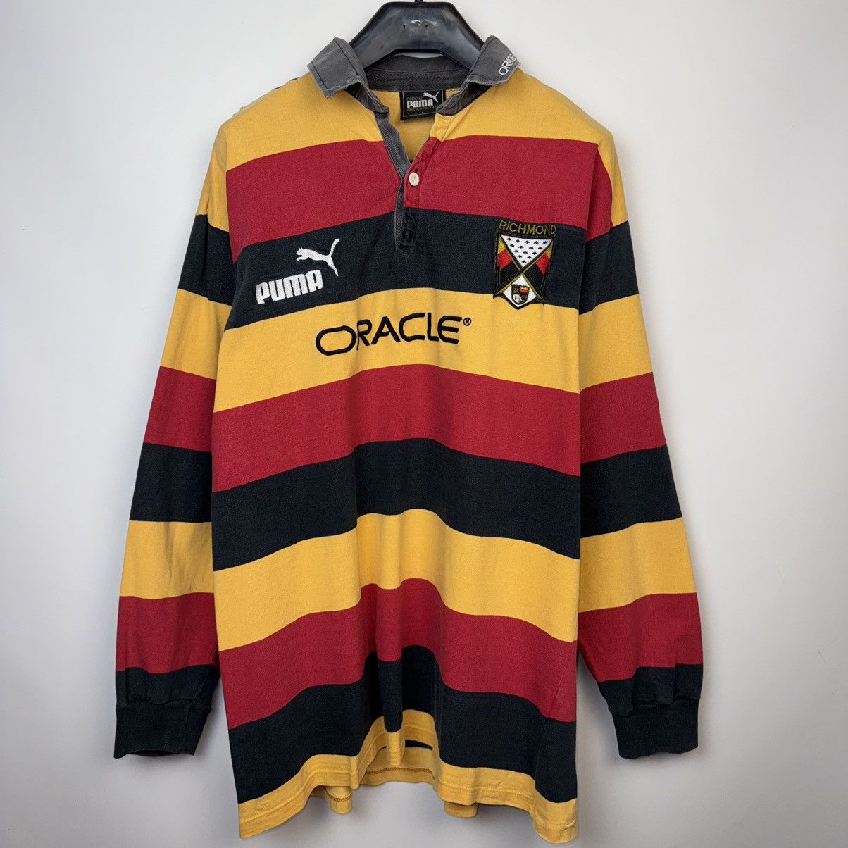 Puma Richmond 1998 1999 Rugby Union Shirt Jersey Long Sleeve Sz L Size US L / EU 52-54 / 3 - 1 Thumbnail