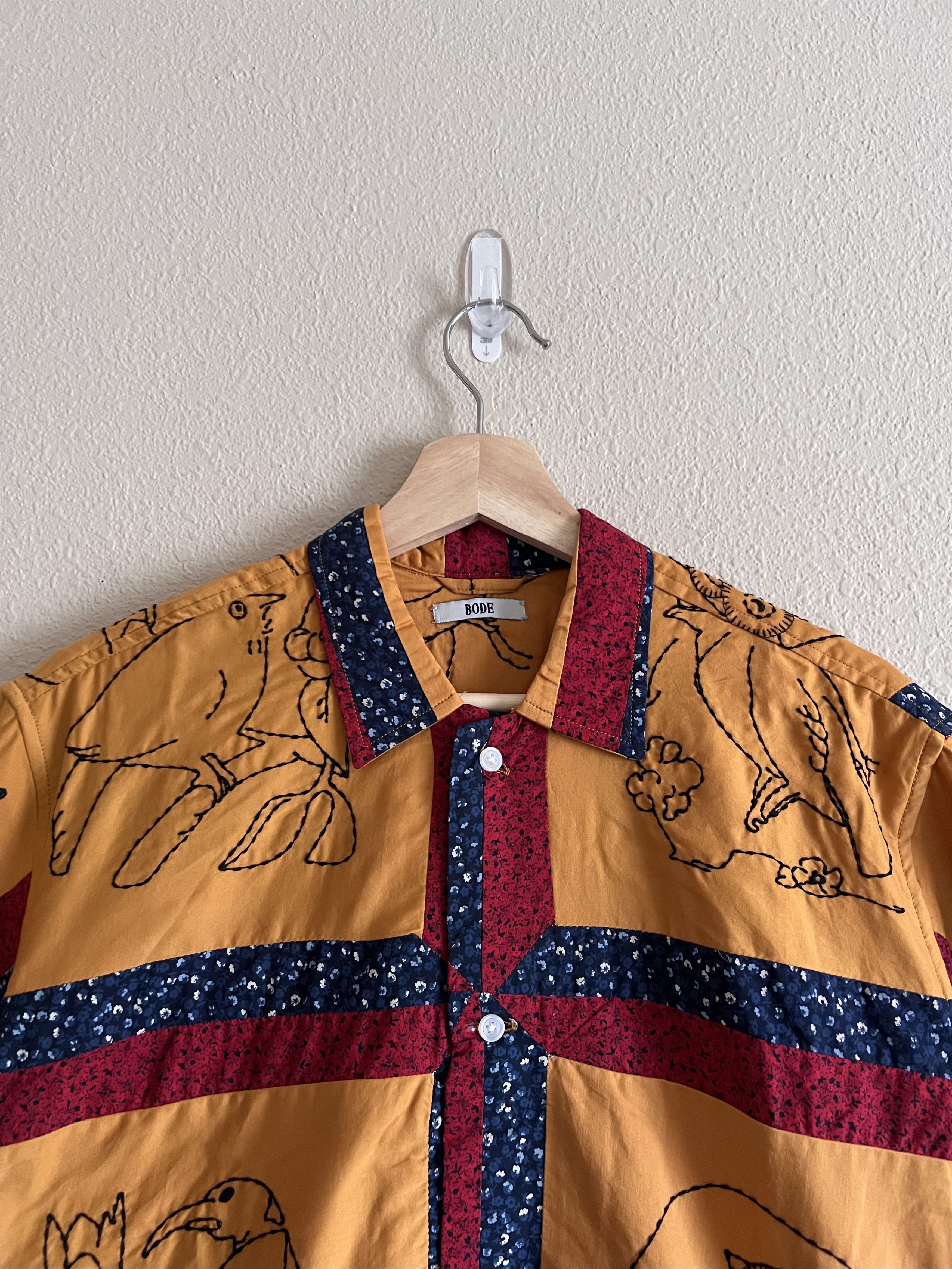 Bode Bode Birdsong Quilt SS Shirt Size US M / EU 48-50 / 2 - 2 Thumbnail