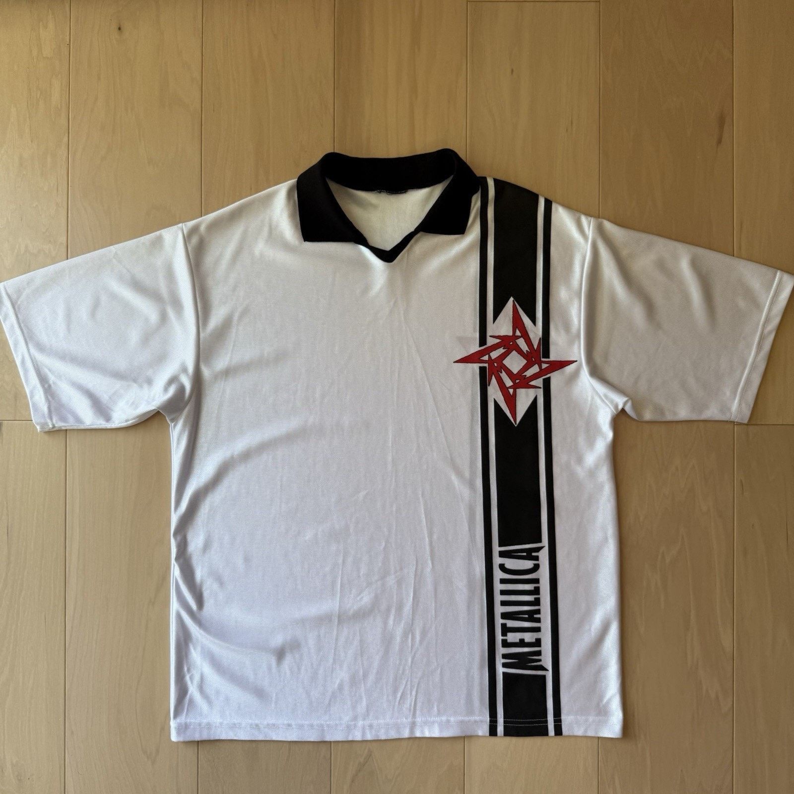 Giant Vintage Metallica Soccer Jersey White 90s Giant Rock Music Size US XL / EU 56 / 4 - 2 Thumbnail