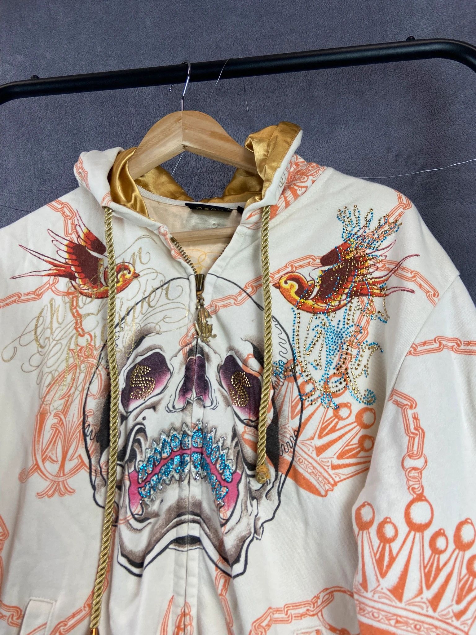Christian Audigier Christian Audigier Y2K Zip Hoodie with Crystals Size S / US 4 / IT 40 - 3 Thumbnail