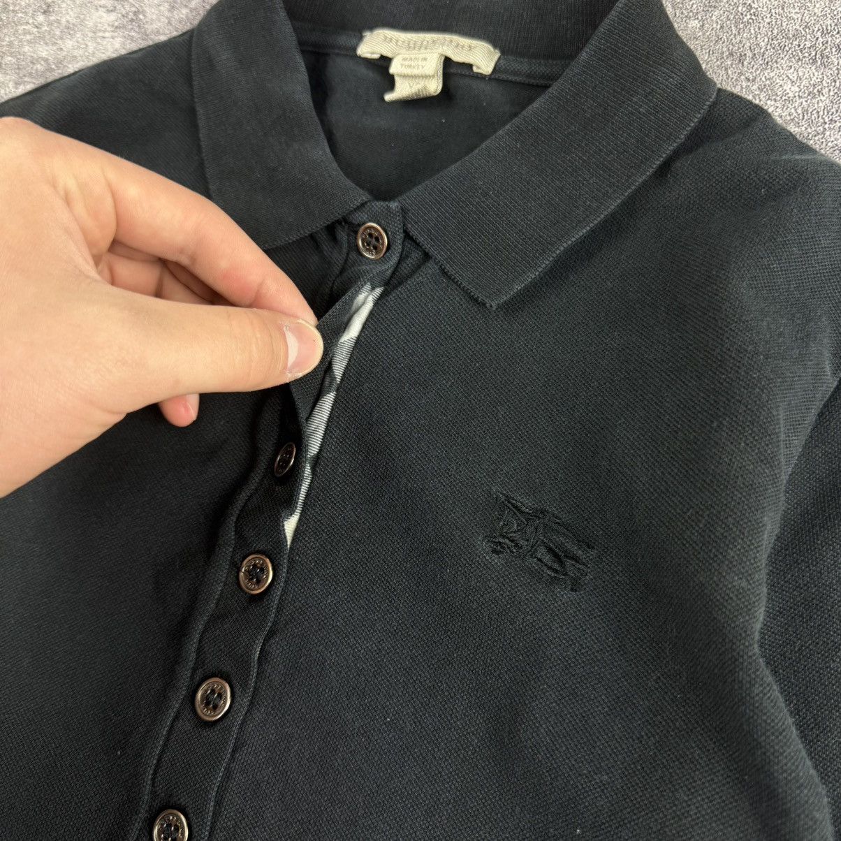 Burberry Burberry Brit Black Slim Fit Polo / Embroidered Knight Logo Size XS / US 0-2 / IT 36-38 - 4 Thumbnail