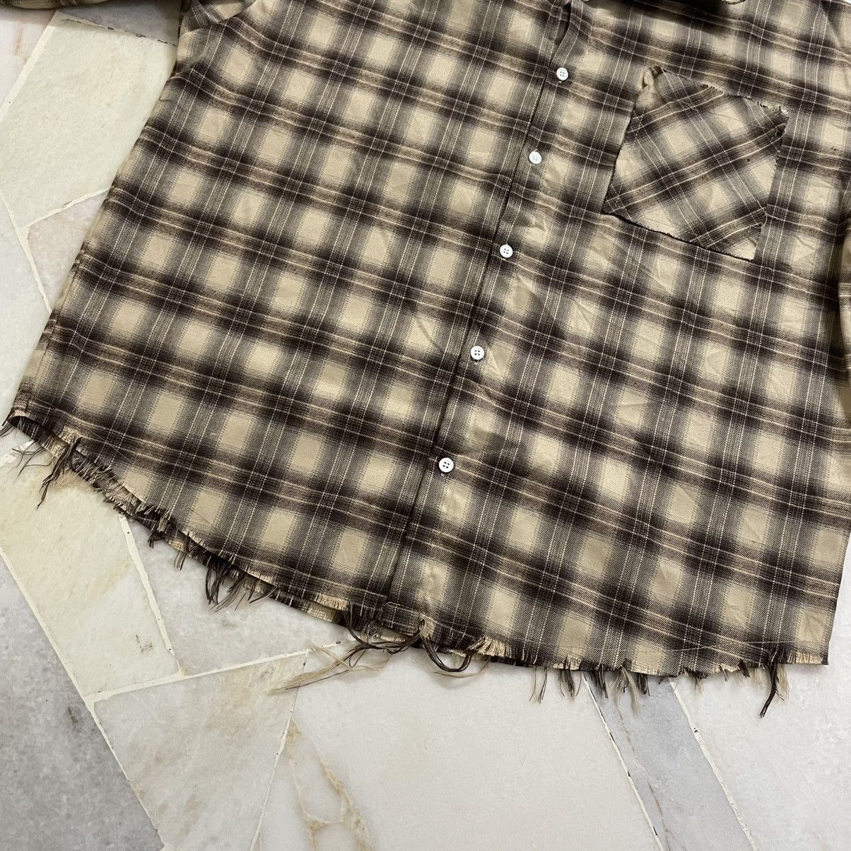 GOA Checkered Flanel Disstresed Beautiful Design Size US L / EU 52-54 / 3 - 3 Thumbnail