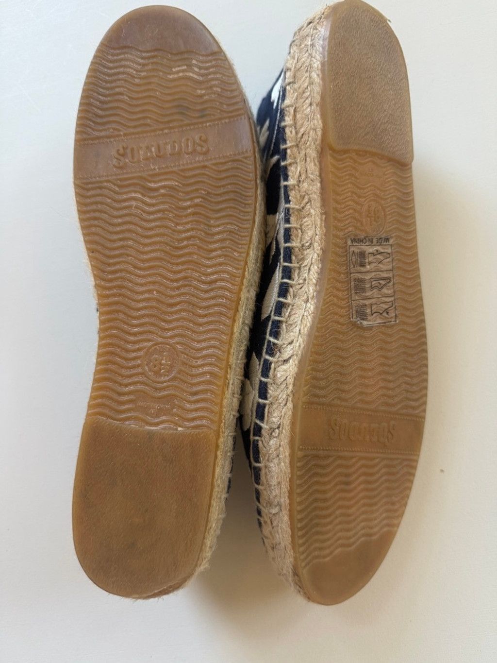 Soludos Embroidered Espadrille In Navy Blue Women Size 8.5, Women's — image 5 of 6