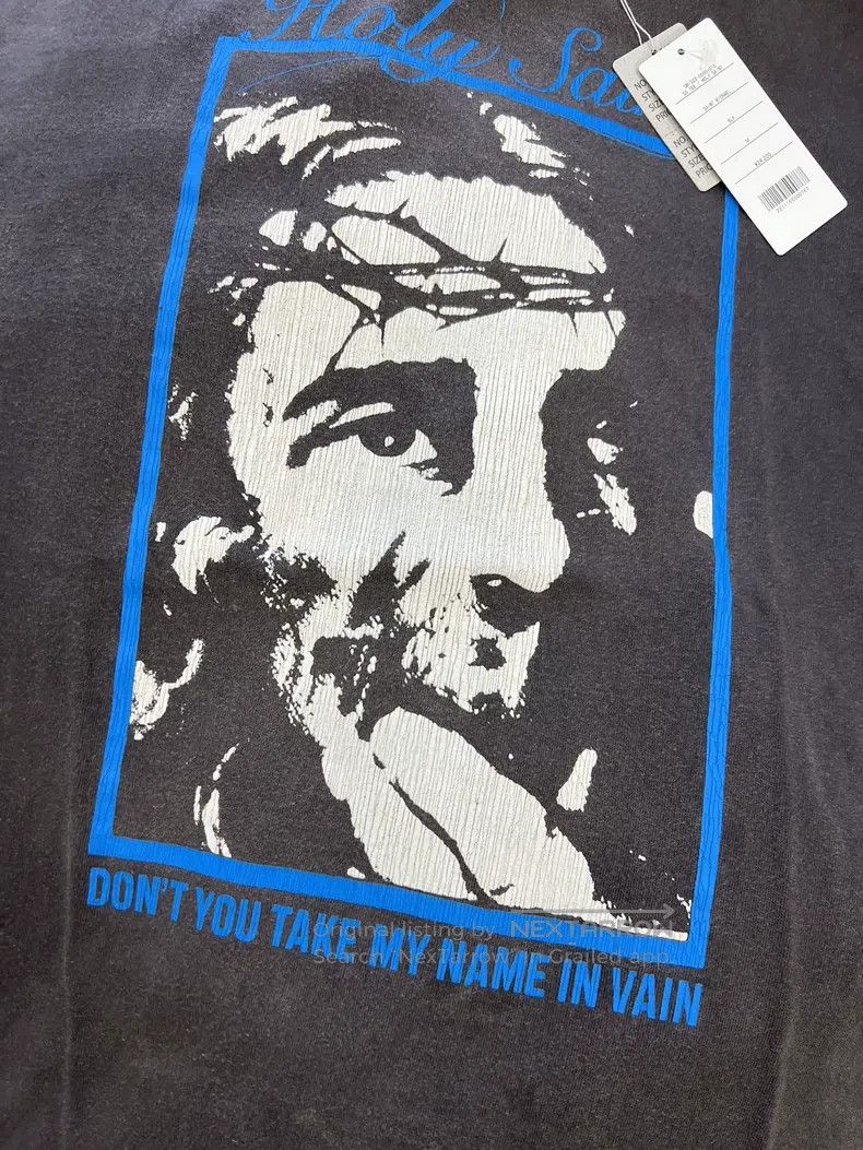 Saint Michael Saint Michael Jesus print washed black short sleeves Size US M / EU 48-50 / 2 - 3 Thumbnail