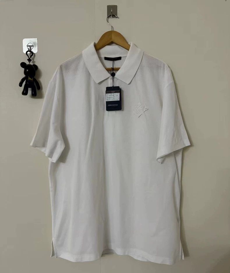 Louis Vuitton size 5l White Pin Polo Short Sleeve 2501-Next