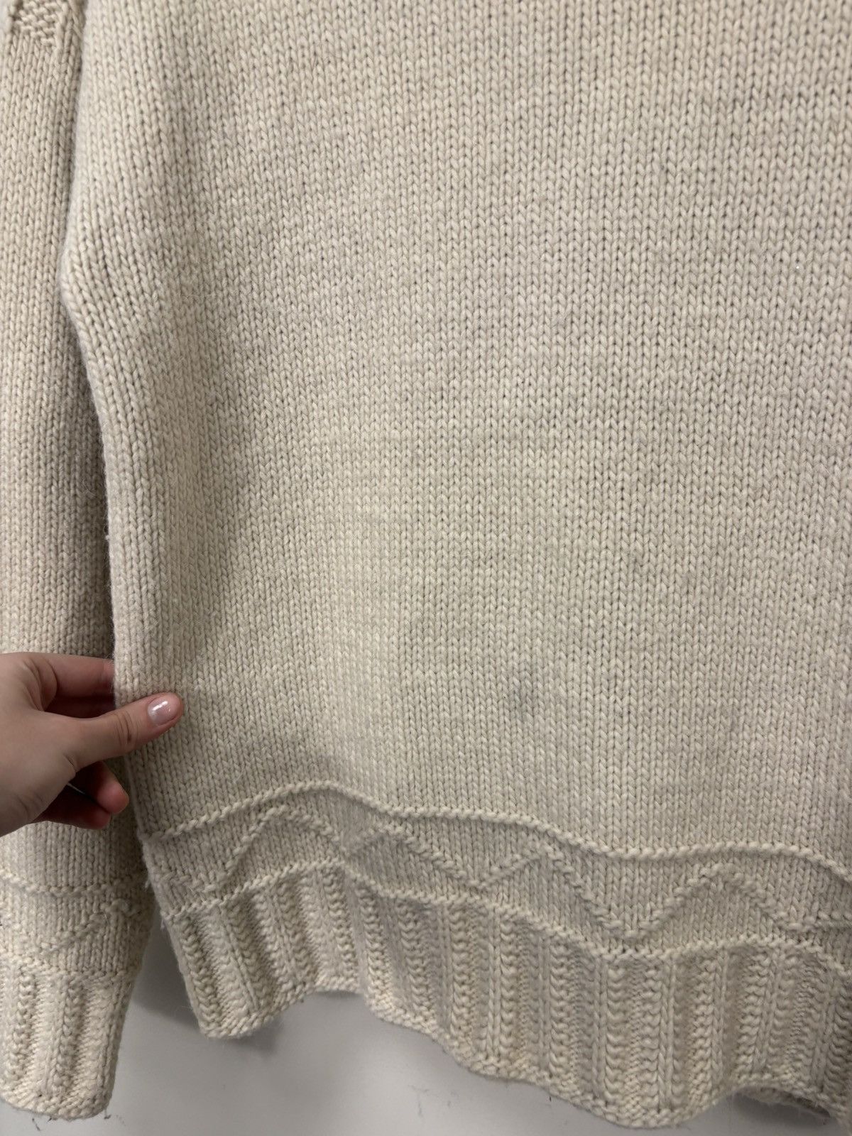 Uniqlo Uniqlo x JW Anderson Women’s Mock Neck Cream Knit Sweater Size XS / US 0-2 / IT 36-38 - 5 Thumbnail