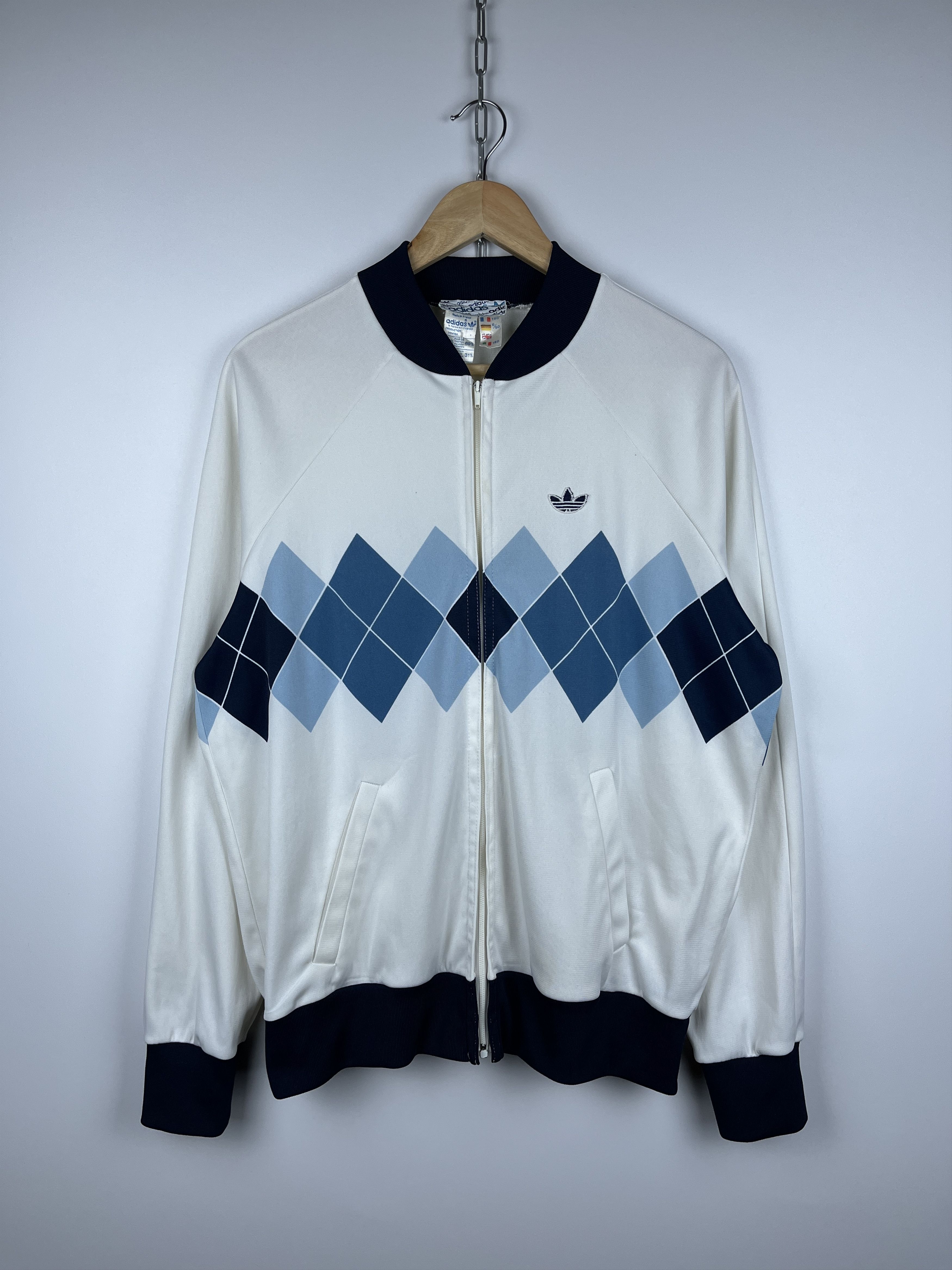 Adidas 70's - 80's Adidas Ventex France Vintage Track Bomber Jacket Size US M / EU 48-50 / 2 - 2 Thumbnail