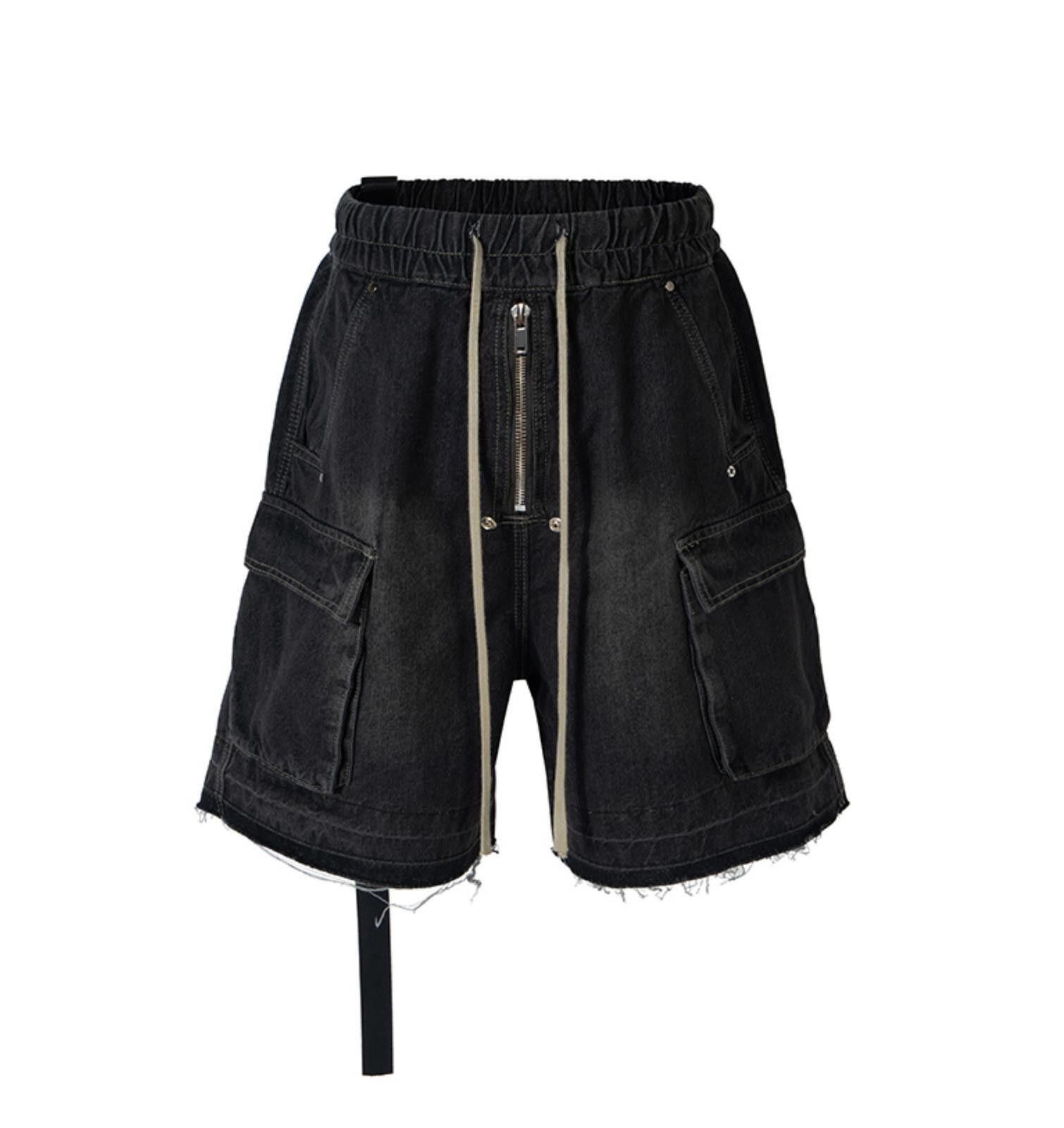 Other Black Cargo Denim Shorts with Elastic Waistband Size US 28 / EU 44 - 5 Thumbnail