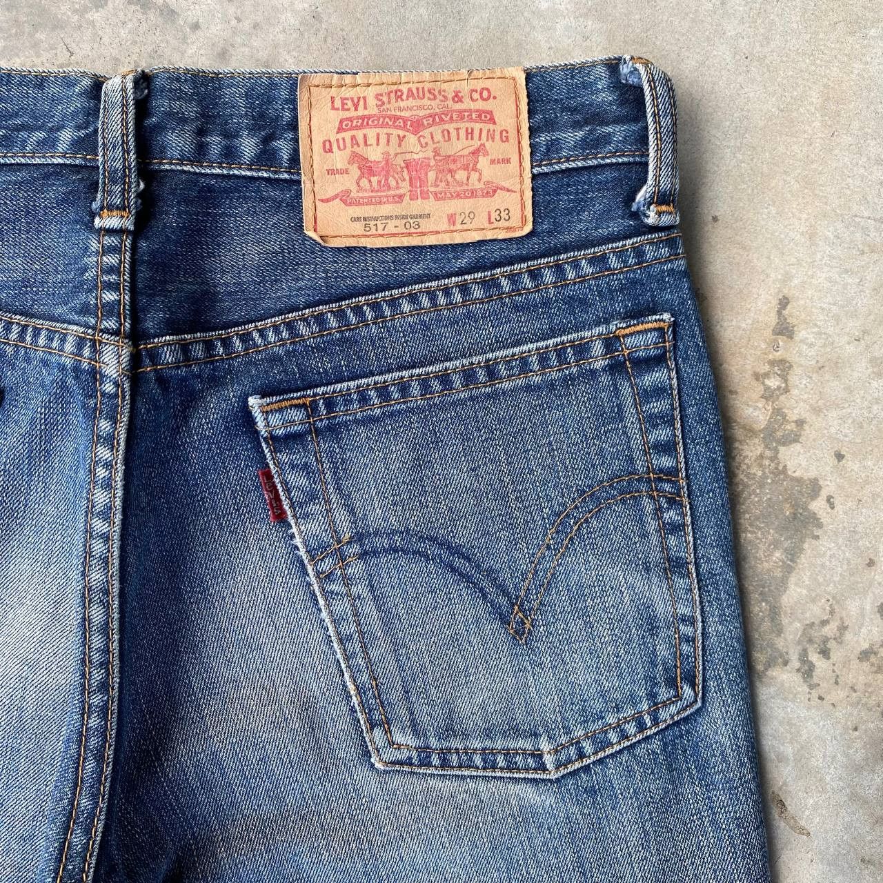 Levi's FLARED VINTAGE LEVIS 517 HONEYCOMB CLAWMARK Y2K DENIM Size US 29 - 17 Thumbnail