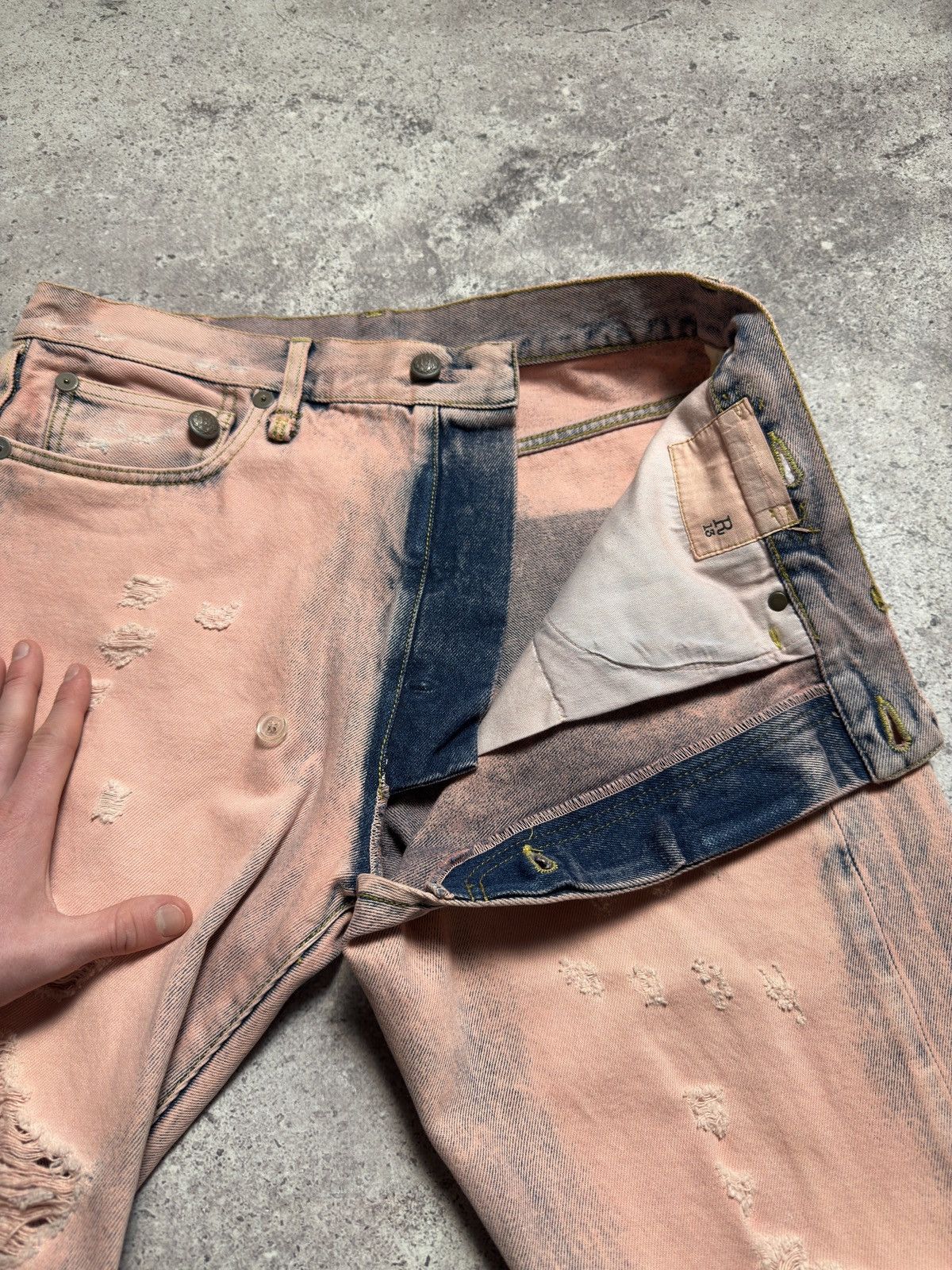 R13 R13 Distressed Slim Jeans Size 24" / US 00 / IT 34 - 6 Thumbnail