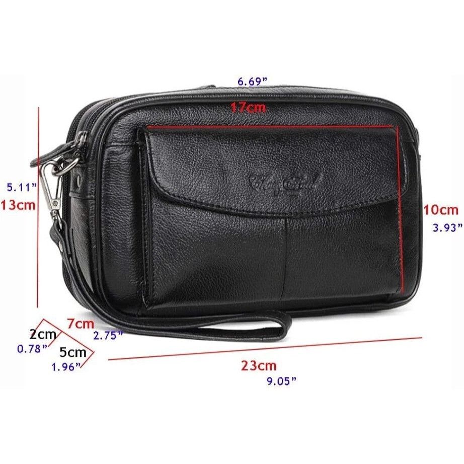 Other Leather Clutch Purse Wallet for Men Black Organizer Holder W Size ONE SIZE - 2 Thumbnail