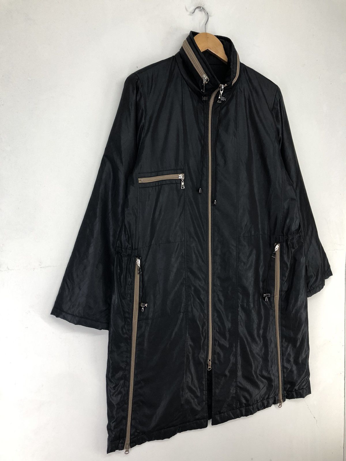 Japanese Brand Vintage Sun Rose Long Jacket Zipper Design Size US L / EU 52-54 / 3 - 3 Thumbnail