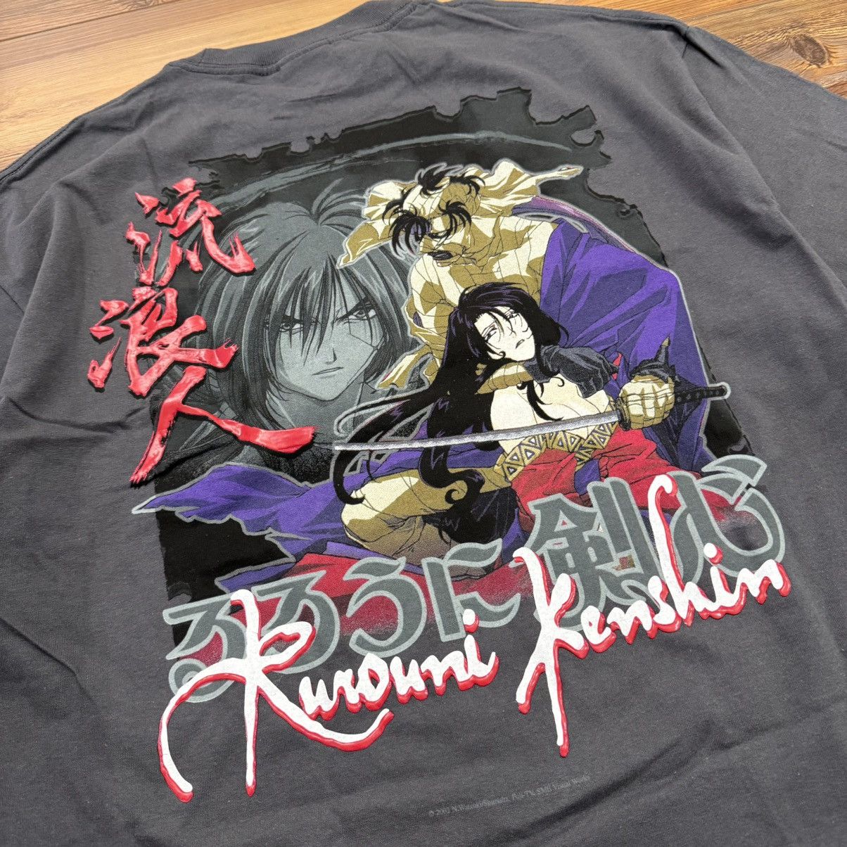 Other Vintage Grey Rurouni Kenshin Legend of Kyoto Anime Tee Shirt Size US XL / EU 56 / 4 - 3 Thumbnail