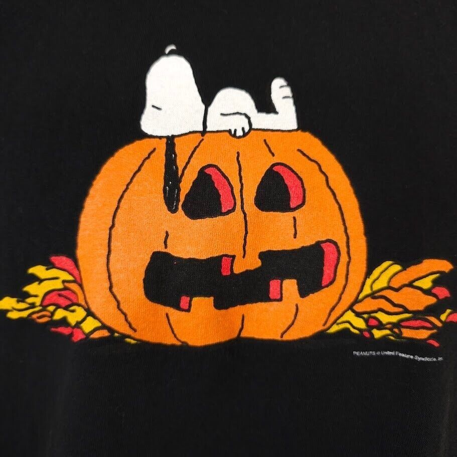 Peanuts Snoopy Halloween T Shirt Womens Size Medium Black Peanuts Size M / US 6-8 / IT 42-44 - 2 Thumbnail