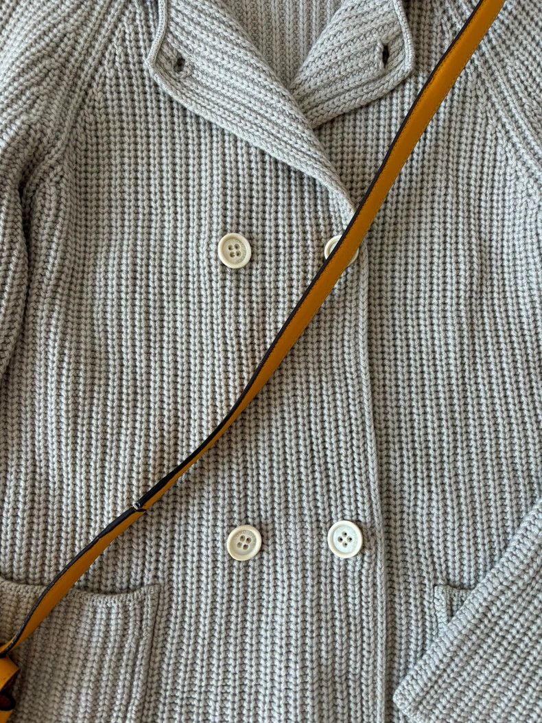 Loro Piana LORO PIANA Elephant grey knit jacket Size M / US 6-8 / IT 42-44 - 3 Thumbnail