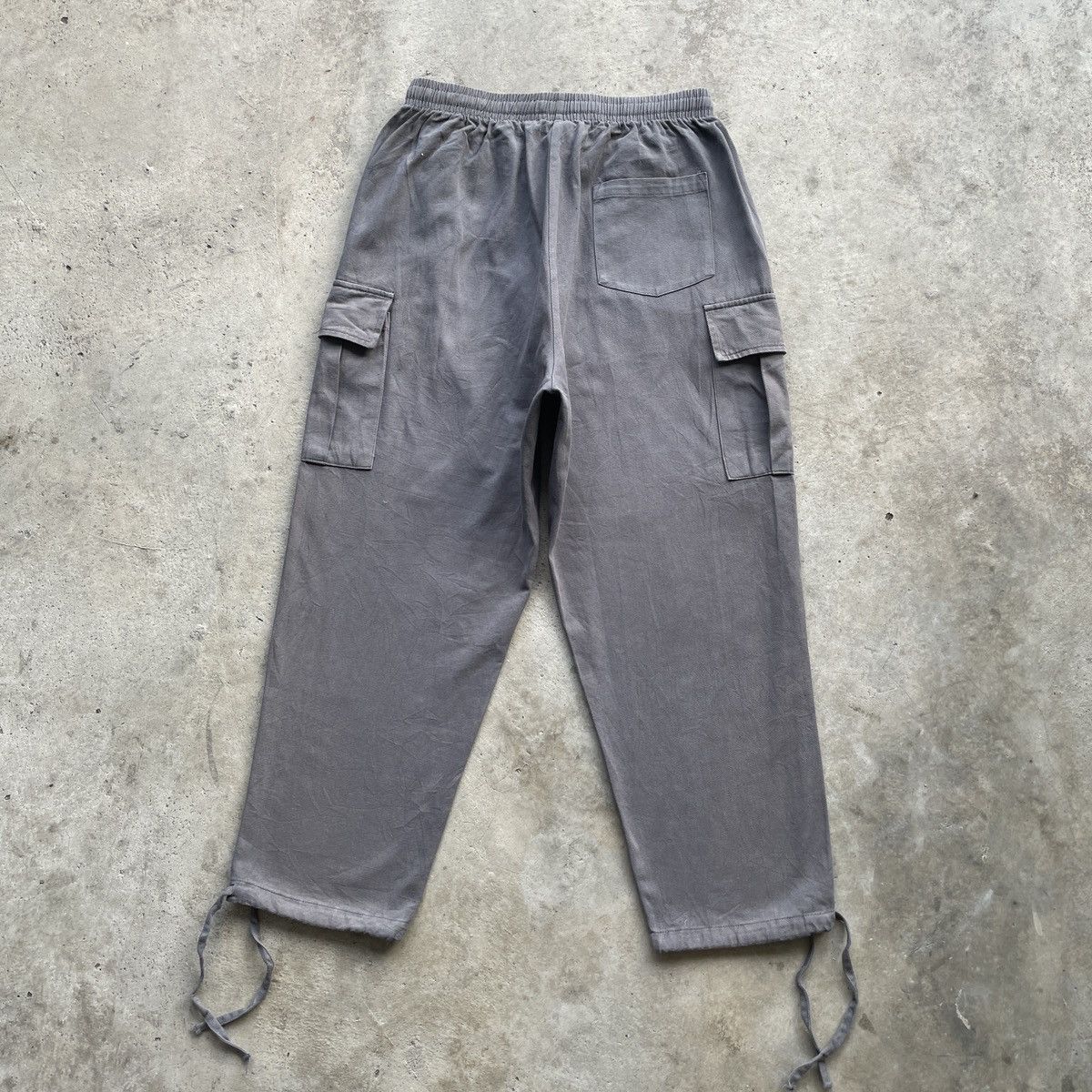 Hook-Ups Vintage Hook Faded Drawstring Waist Baggy Cargo Pants Size US 32 / EU 48 - 11 Thumbnail