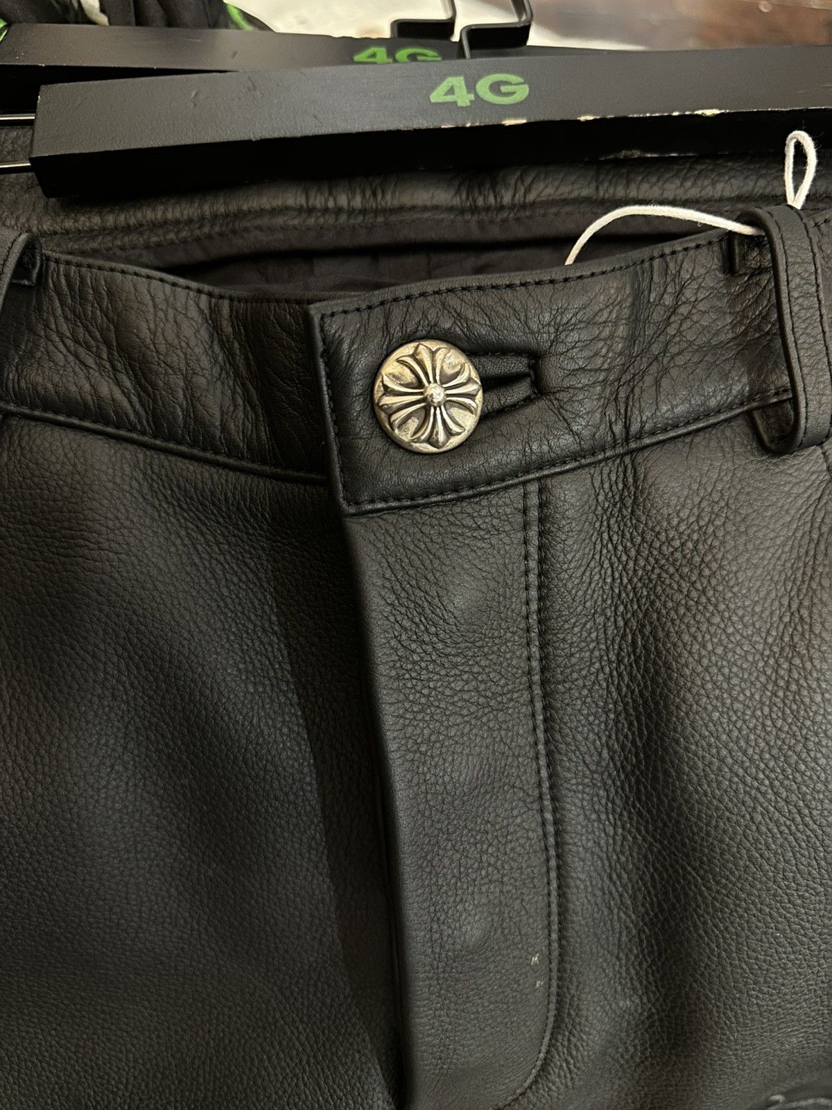 Chrome Hearts CHROME HEARTS LEATHER PANTS SZ 38 Size US 38 / EU 54 - 3 Thumbnail