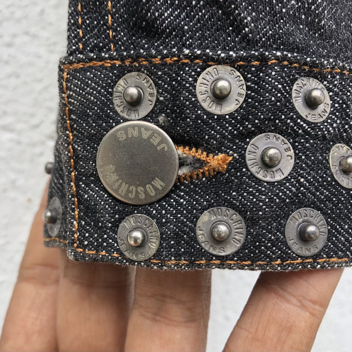 Moschino Moschino Peace Sign Metal Studs Denim Jacket Size US M / EU 48-50 / 2 - 17 Thumbnail