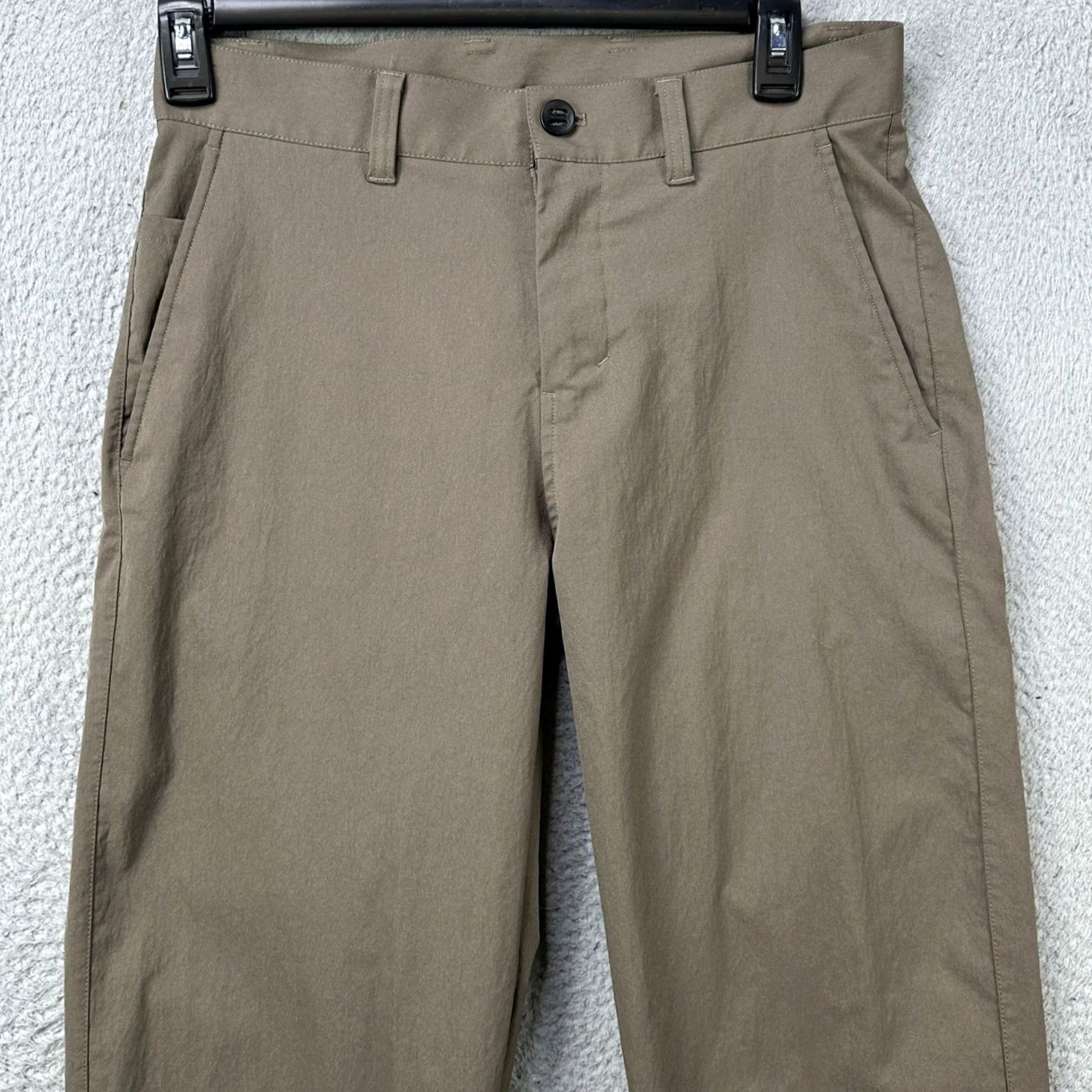 Lululemon Lululemon ABC Pants Slim Taper Khaki Beige Mens 30 Slim Fit 5-Pocket Polyester Elastomultiester Stretch EUC Size US 30 / EU 46 - 2 Thumbnail