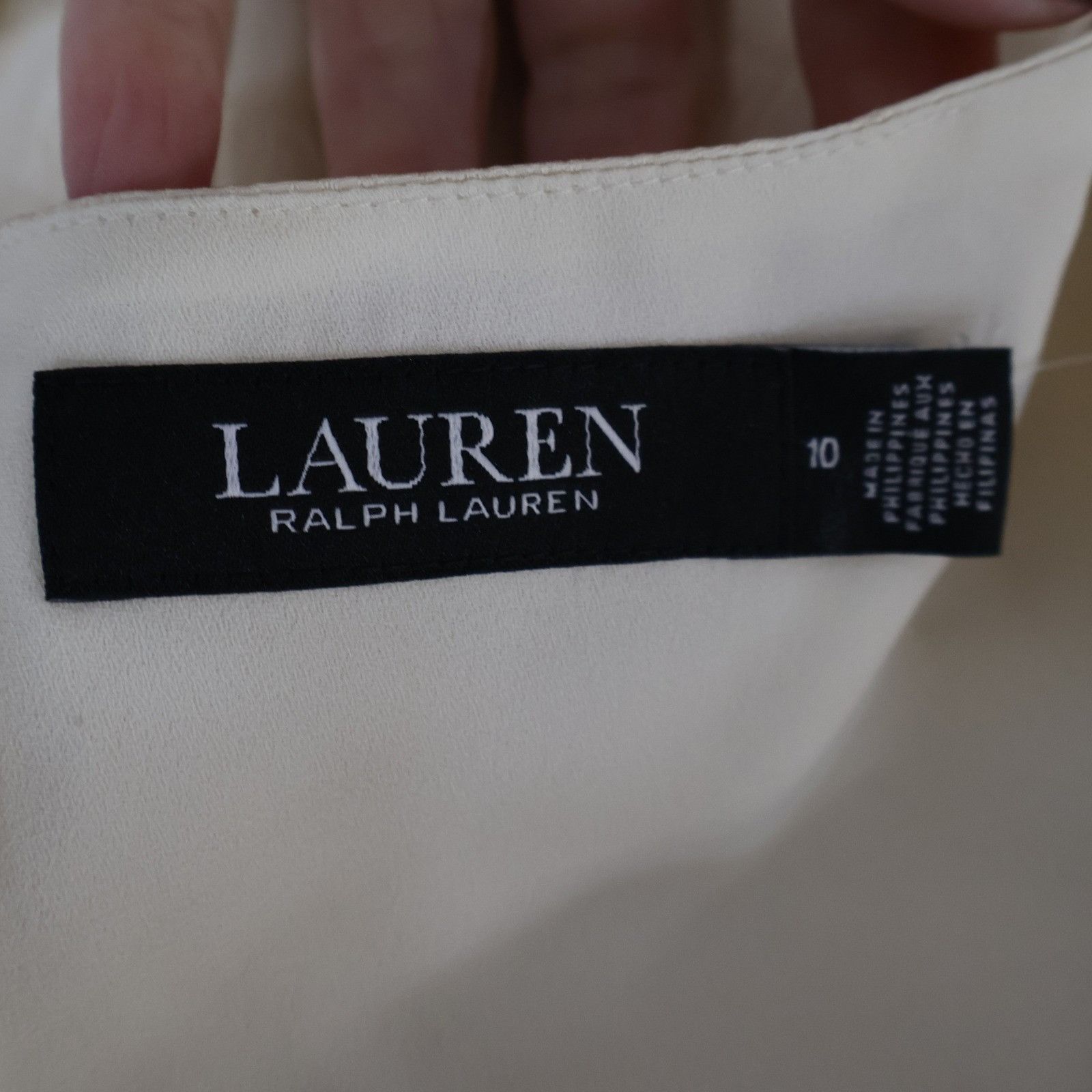 Lauren Ralph Lauren LRL Ralph Lauren V Neck Sleeveless Midi Dress Womens 10 Crea Size L / US 10 / IT 46 - 2 Thumbnail