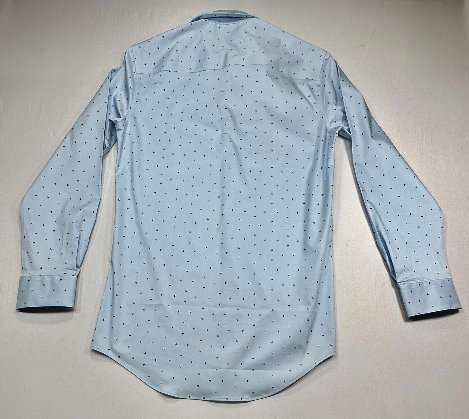 Alfani Alfani Slim Fit Button Down Dress Shirt Blue Men's S 32/33 Size 36R - 2 Thumbnail