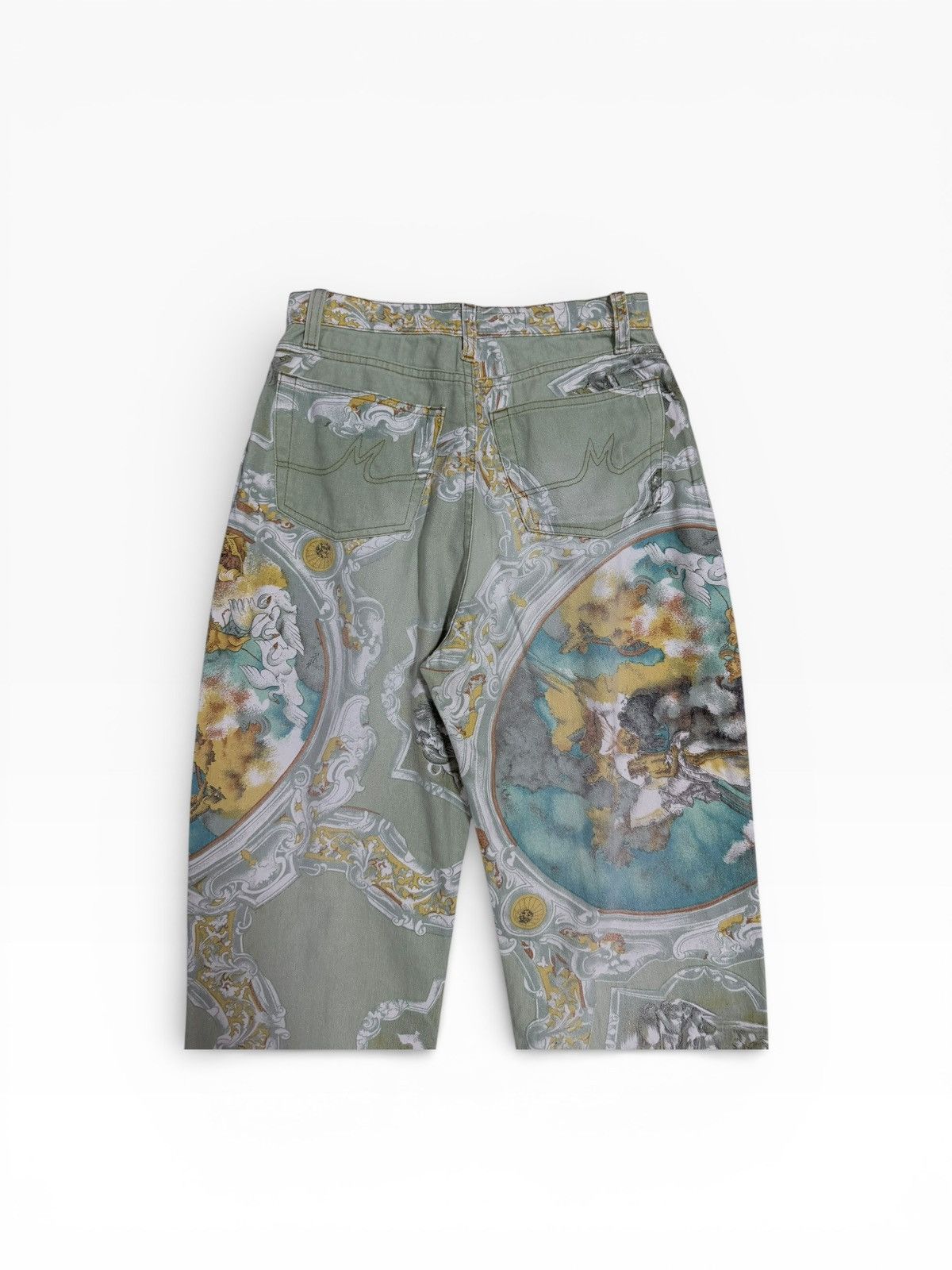 Roberto Cavalli Vtg🔥Angelo Marani Baroque Printed Denim Pant Size US 29 - 12 Thumbnail