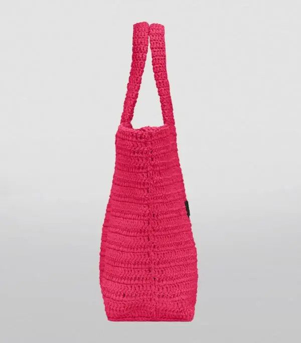 Saint Laurent Paris o1tp1o0125 Size: OS/Raffia Tote Bag in Pink Size ONE SIZE - 4 Thumbnail