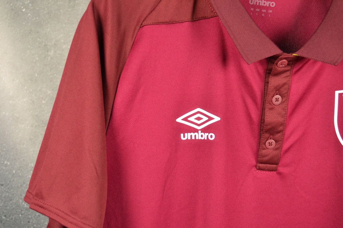 Umbro West Ham United Polo Football Shirt Umbro Soccer Jersey Size US L / EU 52-54 / 3 - 4 Thumbnail