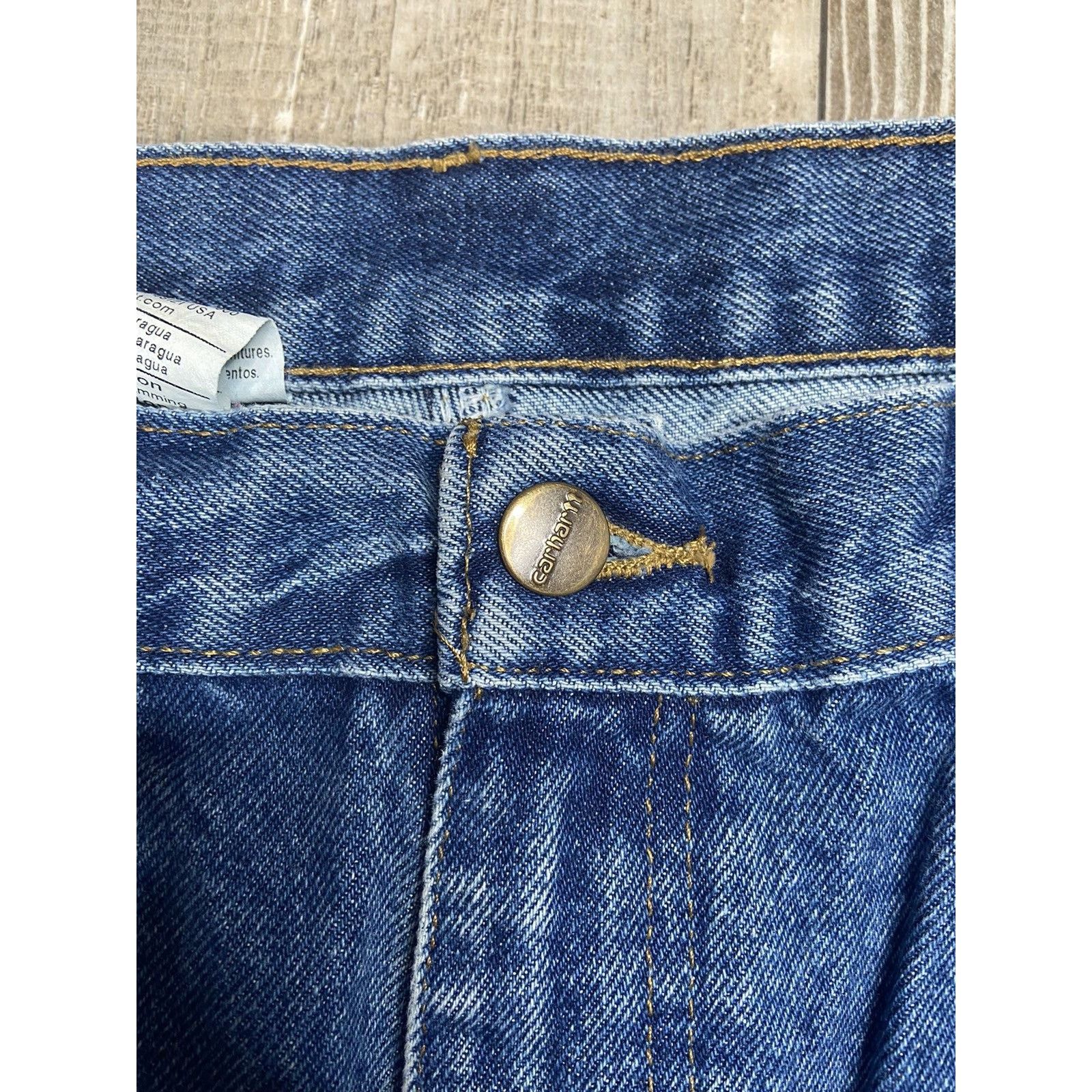 Carhartt Crazy Vintage Baggy Carhartt Blue Jeans 38x30 Y2K Size US 38 / EU 54 - 4 Thumbnail
