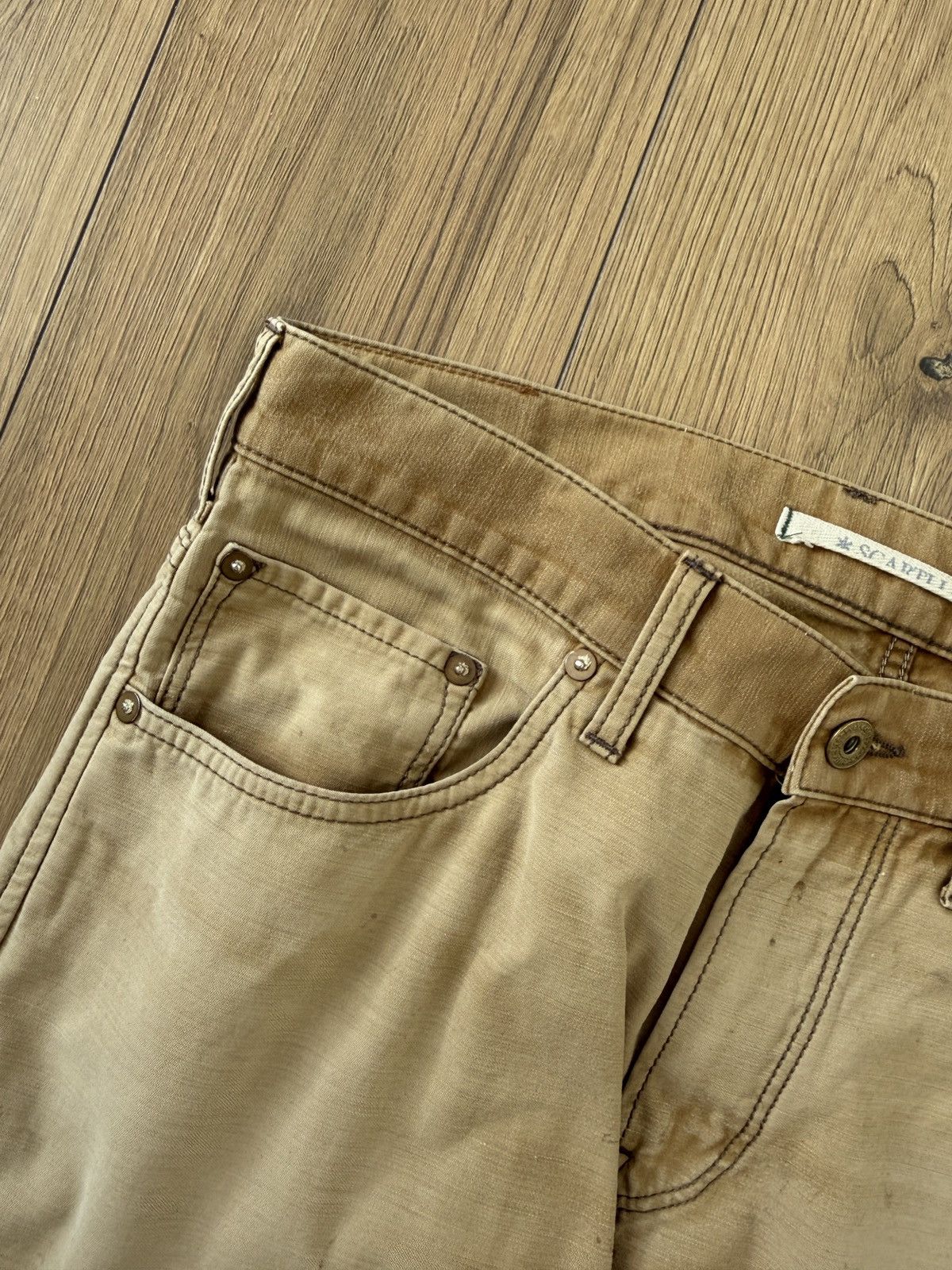 Scarti-Lab Scarti-Lab Stained Faded Sand Chino 06RS SG824 Size US 32 / EU 48 - 3 Thumbnail