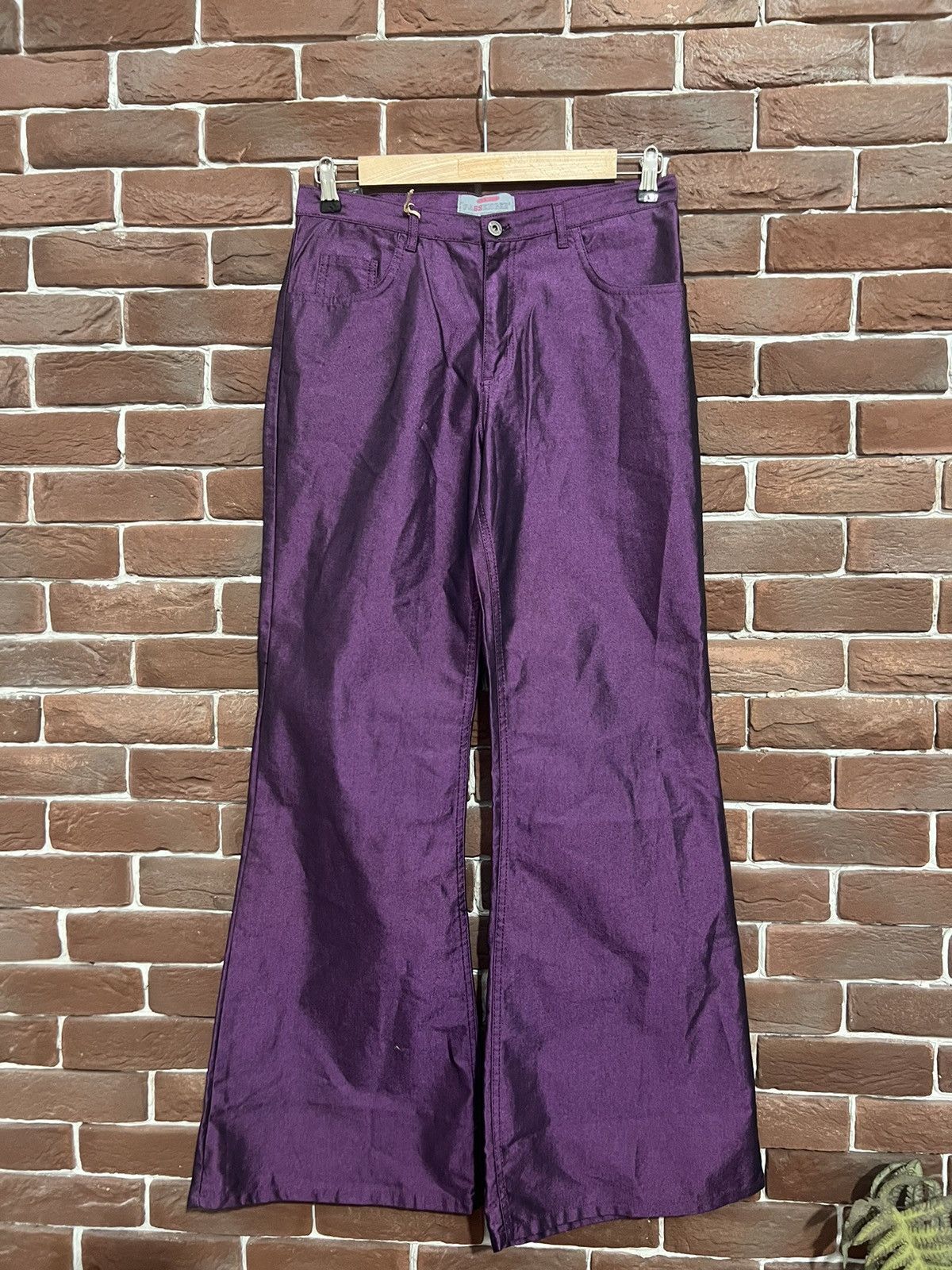 Japanese Brand Rare Y2K Passenge Cyber Flaired Rave Hip Hop Rap Pants Grail Size US 34 / EU 50 - 1 Thumbnail