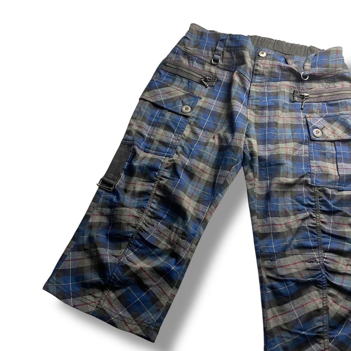 Hysteric Glamour 🇯🇵 UNISEX ALGONQUINS BONDAGE CHECKERED 3Q PANTS Size US 29 - 3 Thumbnail