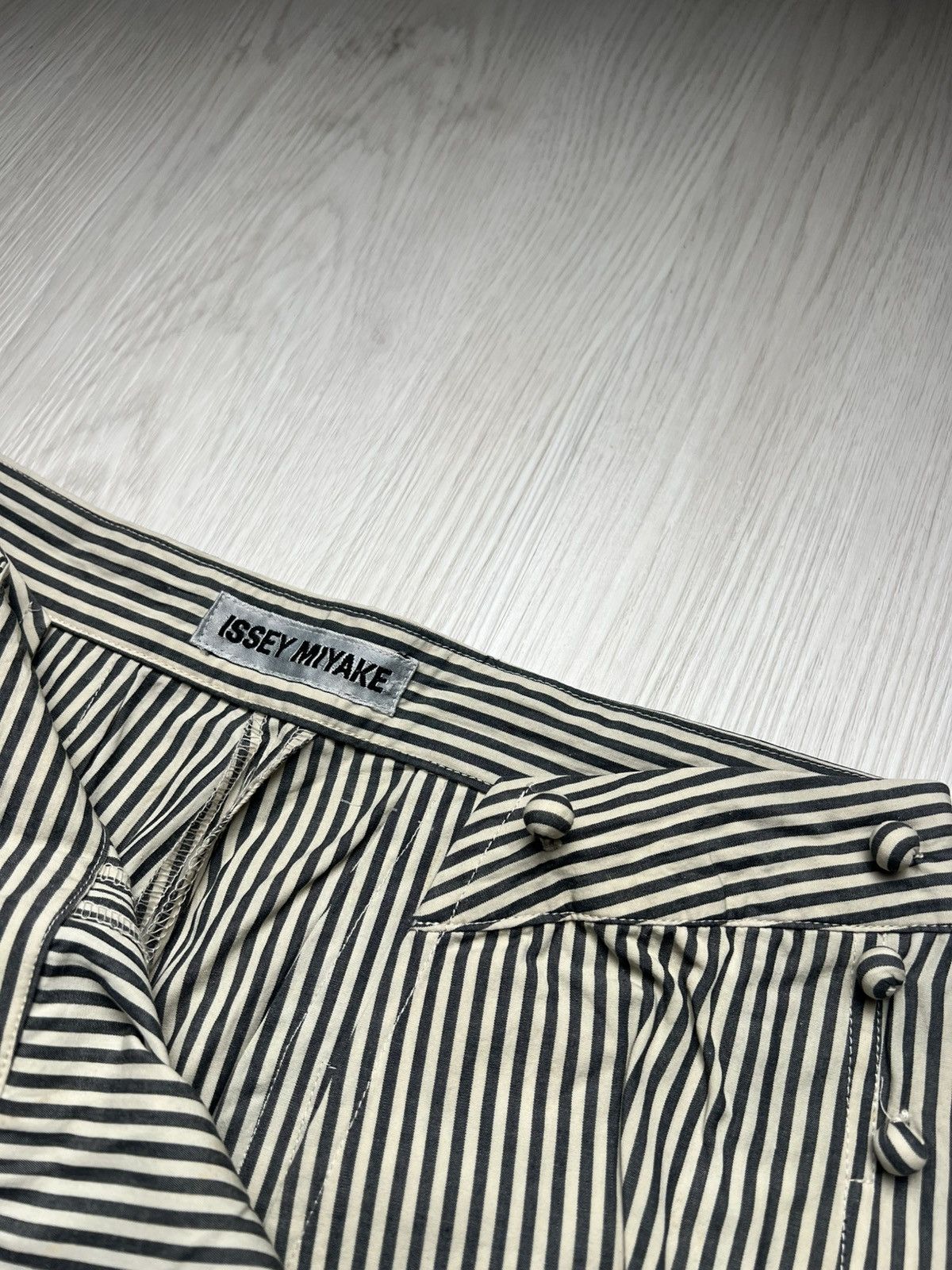 Issey Miyake Archive Issey Miyake Side Button Stripe Pants Size US 28 / EU 44 - 6 Thumbnail