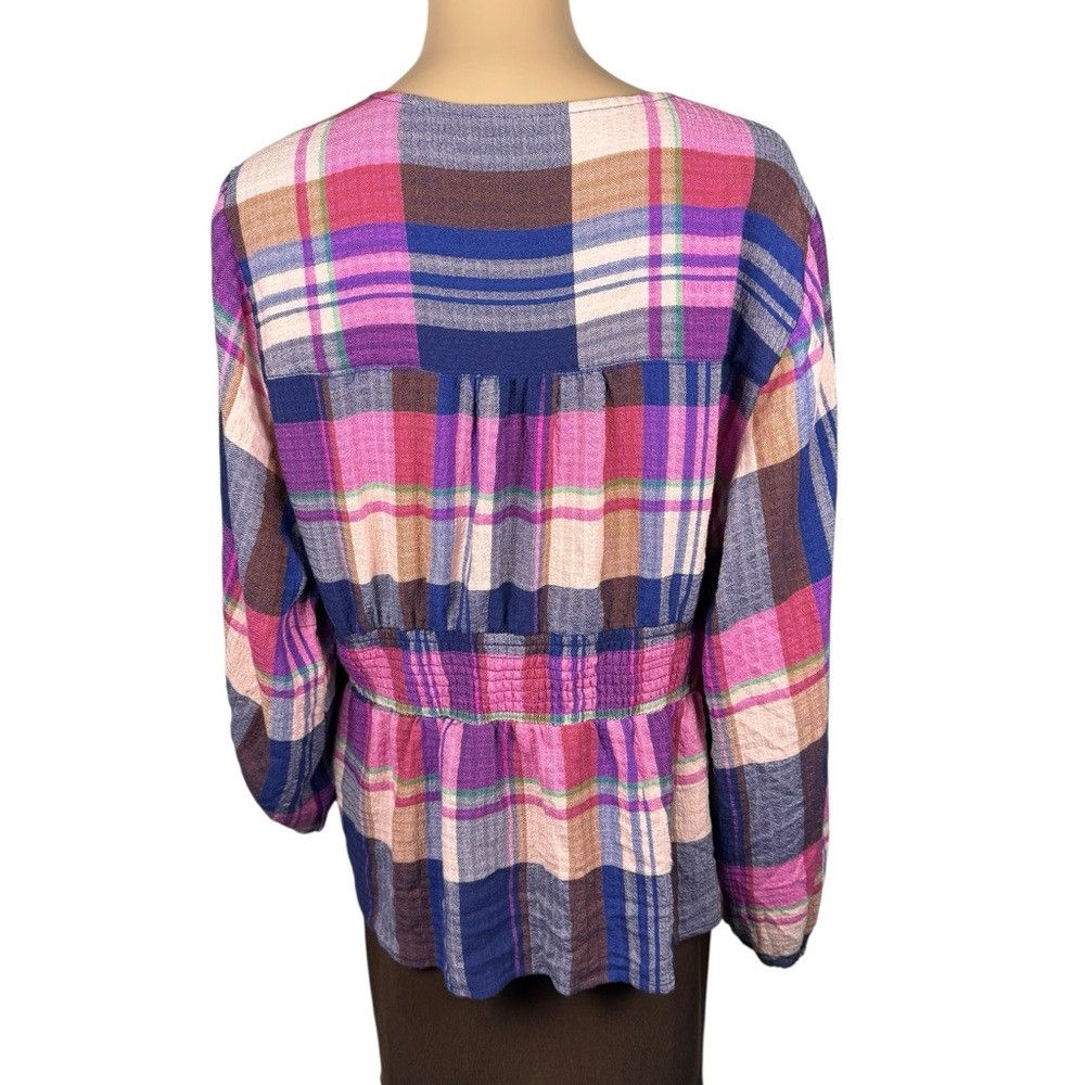 Anthropologie NWT New $98 Pilcro Plaid Deep-V Blouse Size XL Size XL / US 12-14 / IT 48-50 - 5 Thumbnail