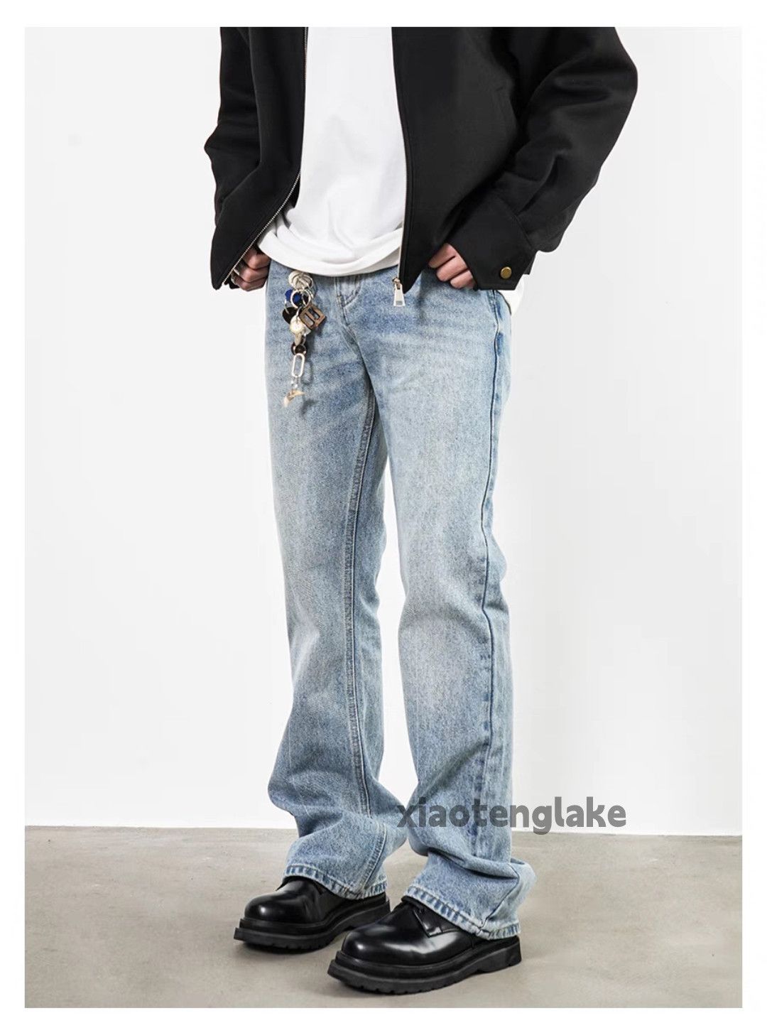 Designer × Jean × Vintage Unisex washed faded cleanfit yuppie bootcut flared jeans Size US 28 / EU 44 - 4 Thumbnail