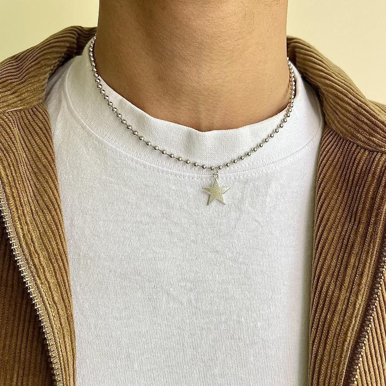 Jewelry y2k 2000s vintage style silver gothic star pendant necklace Size ONE SIZE - 3 Thumbnail