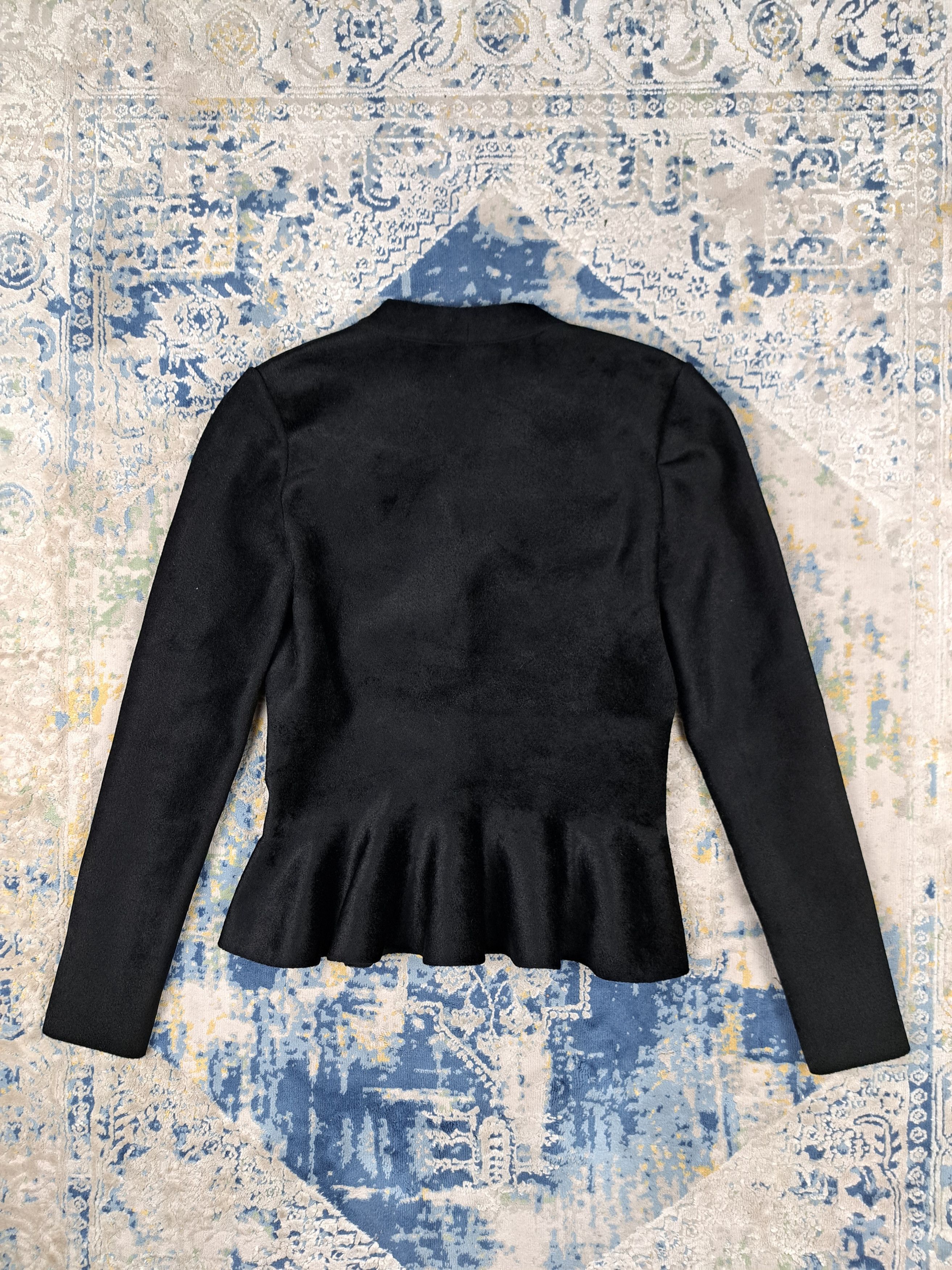 Alaia Womens Alaïa Black Ruffle Detail Velvet Cardigan Size S / US 4 / IT 40 - 9 Thumbnail