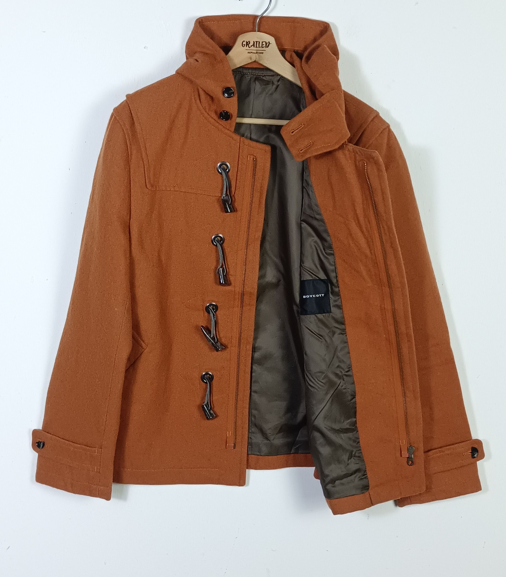 Boycott Vintage🇯🇵🔥 Boycott Duffle Coat Wool Jacket Size US L / EU 52-54 / 3 - 2 Thumbnail