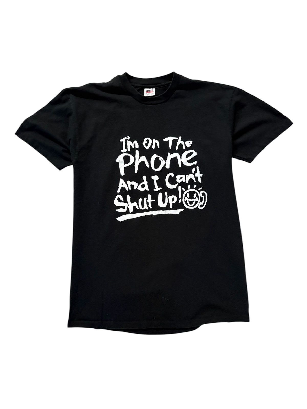 Vintage 90’s I’m Always on the Phone Can’t Shut Up Vintage Tee Size US XL / EU 56 / 4 - 1 Thumbnail