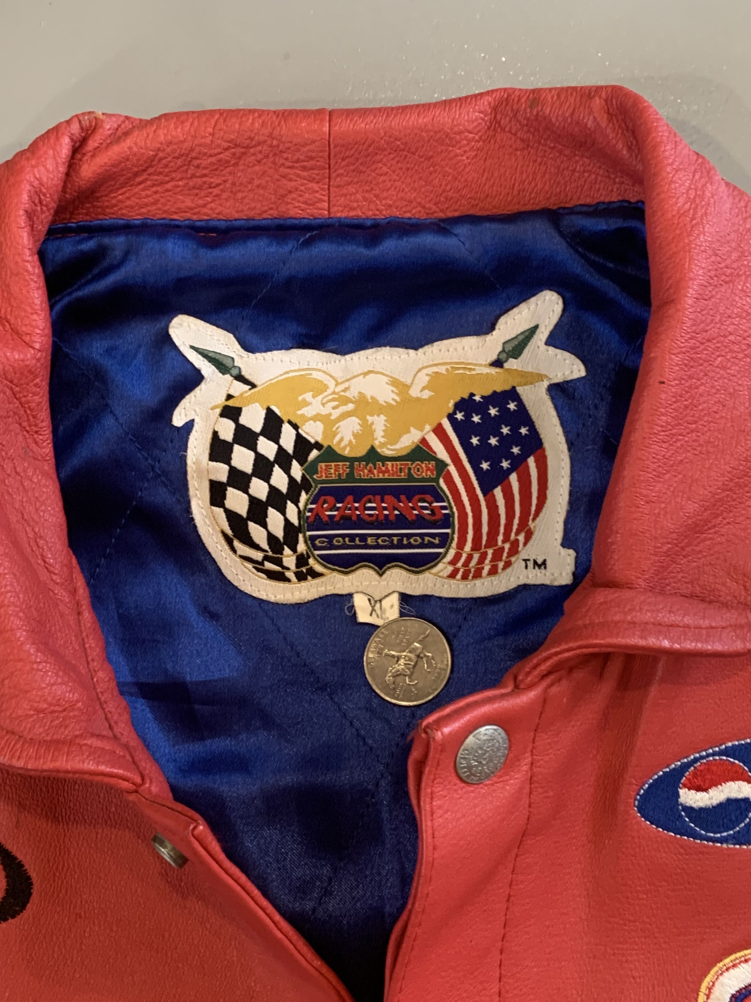 Jeff Hamilton RARE Jeff Hamilton NASCAR Genuine Leather Jacket Size US XL / EU 56 / 4 - 2 Thumbnail