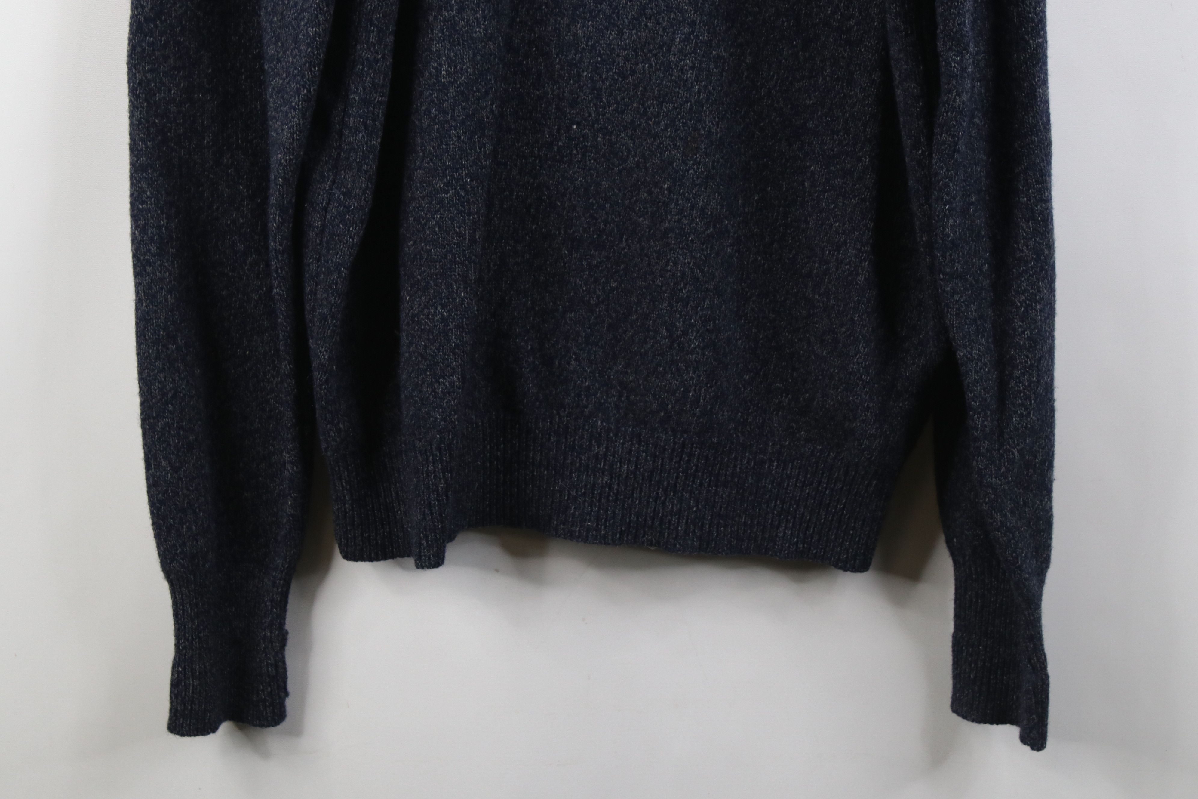 Vintage Vintage 90s Streetwear Knit V-Neck Sweater Heather Blue Size US L / EU 52-54 / 3 - 3 Thumbnail