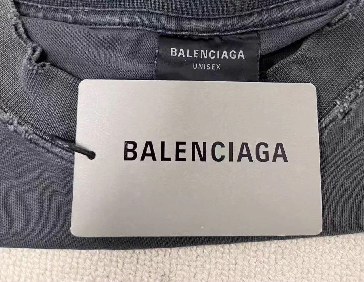 Balenciaga Balenciaga Tape Logo Print Oversize SS Deep Gray M/L Size US L / EU 52-54 / 3 - 7 Thumbnail